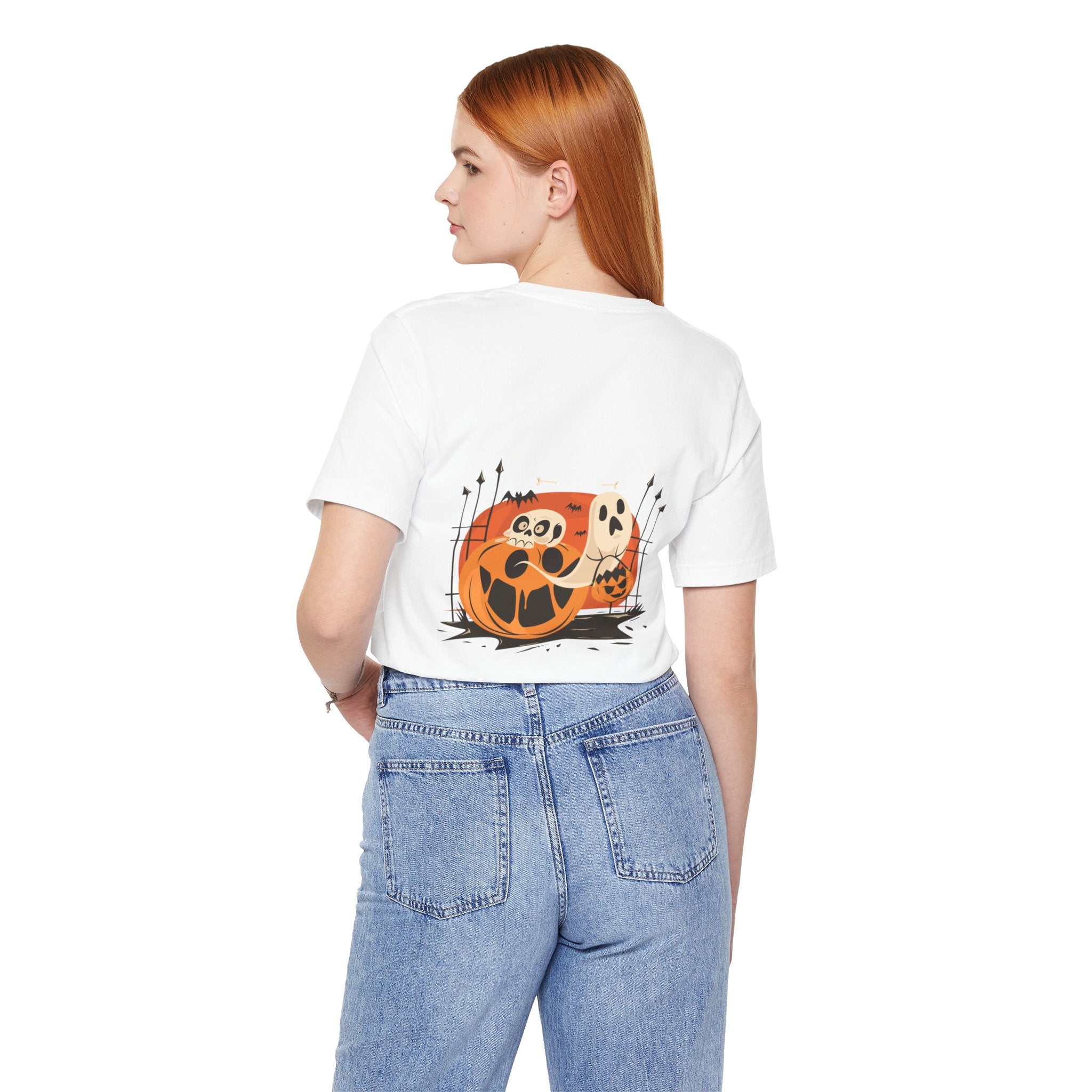Halloween with Pumpkins | Unisex Jersey Short Sleeve Tee
