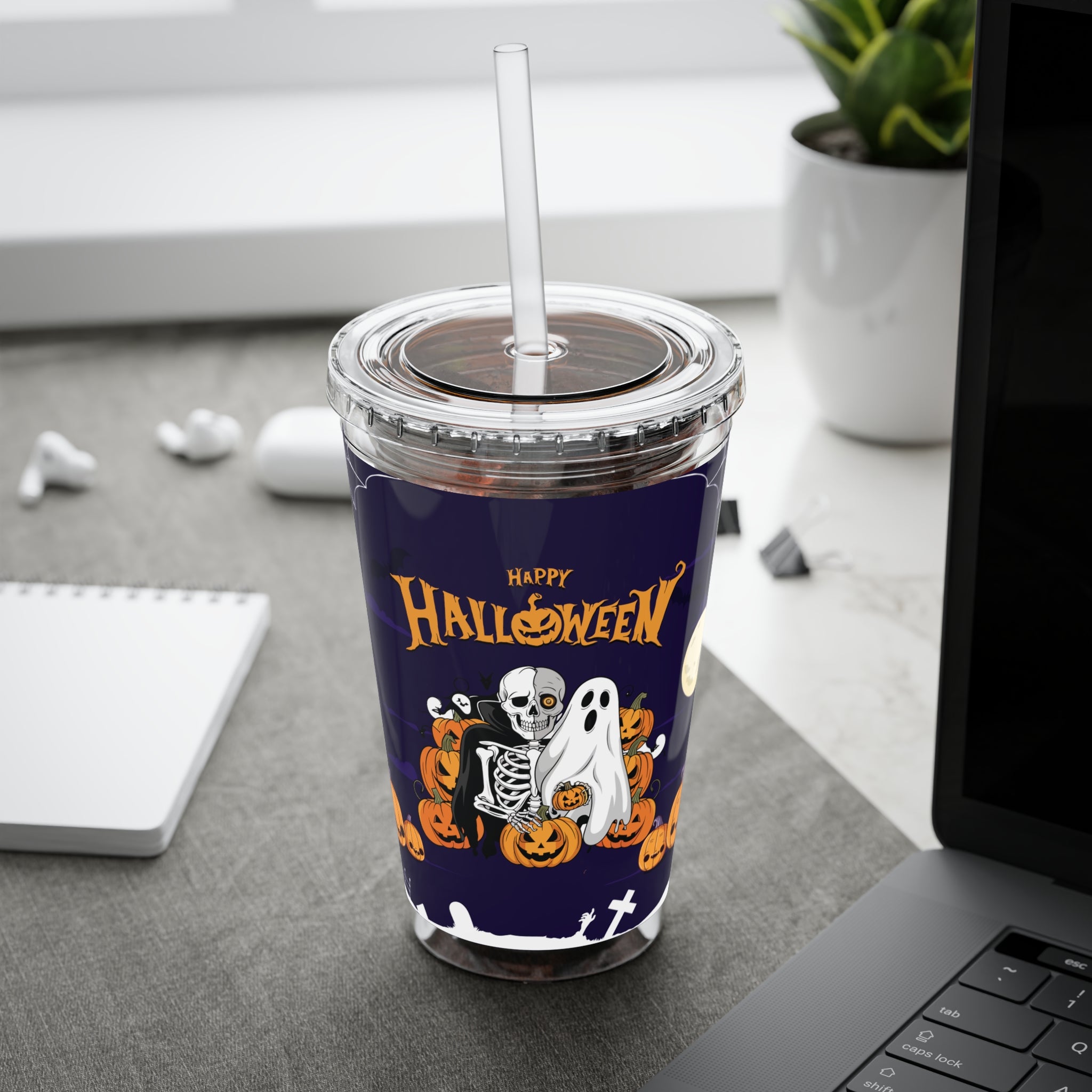 Halloween is Better with Skeleton | Sunsplash Tumbler with Straw