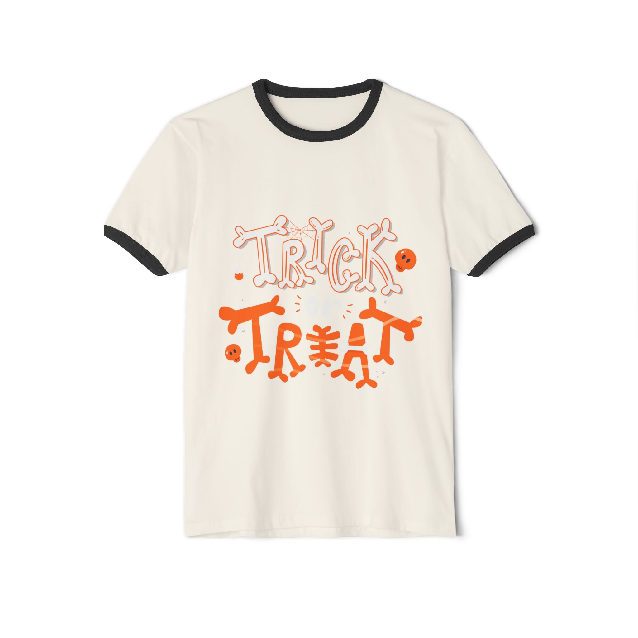 Halloween Trick or Treat | Unisex Cotton Ringer T-Shirt