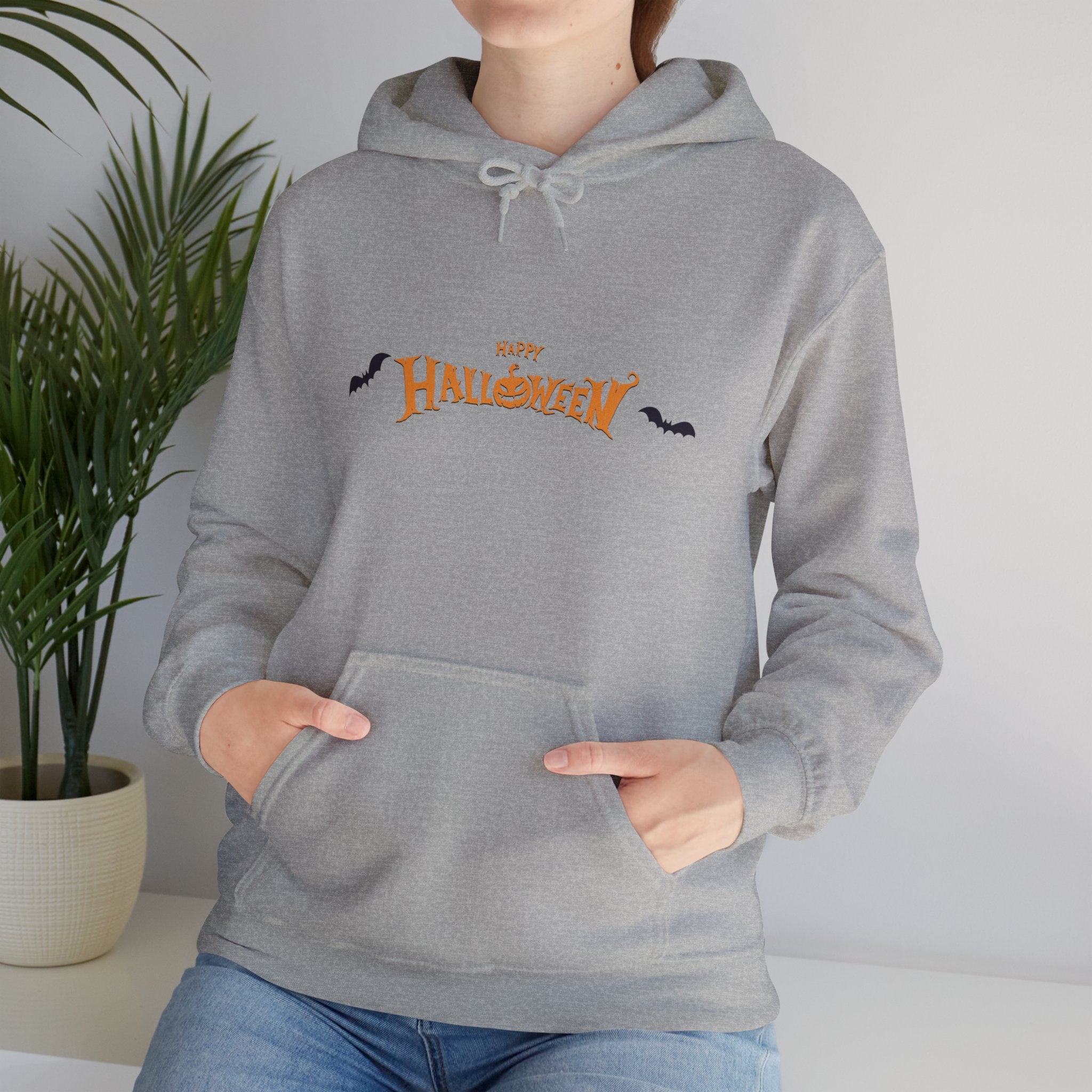 Halloween with Bats | Unisex Heavy Blend Hooded Sweatshirt