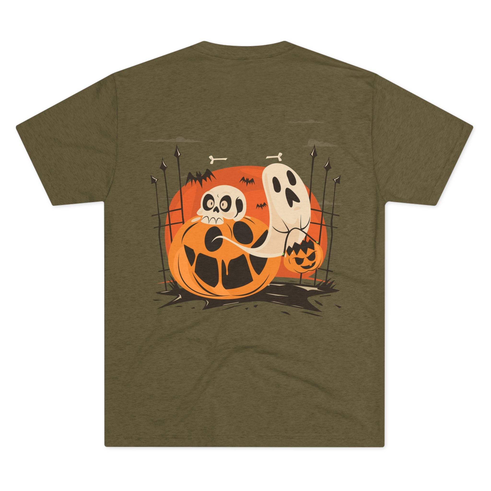 Halloween with Pumpkins | Unisex Tri-Blend Crew Tee