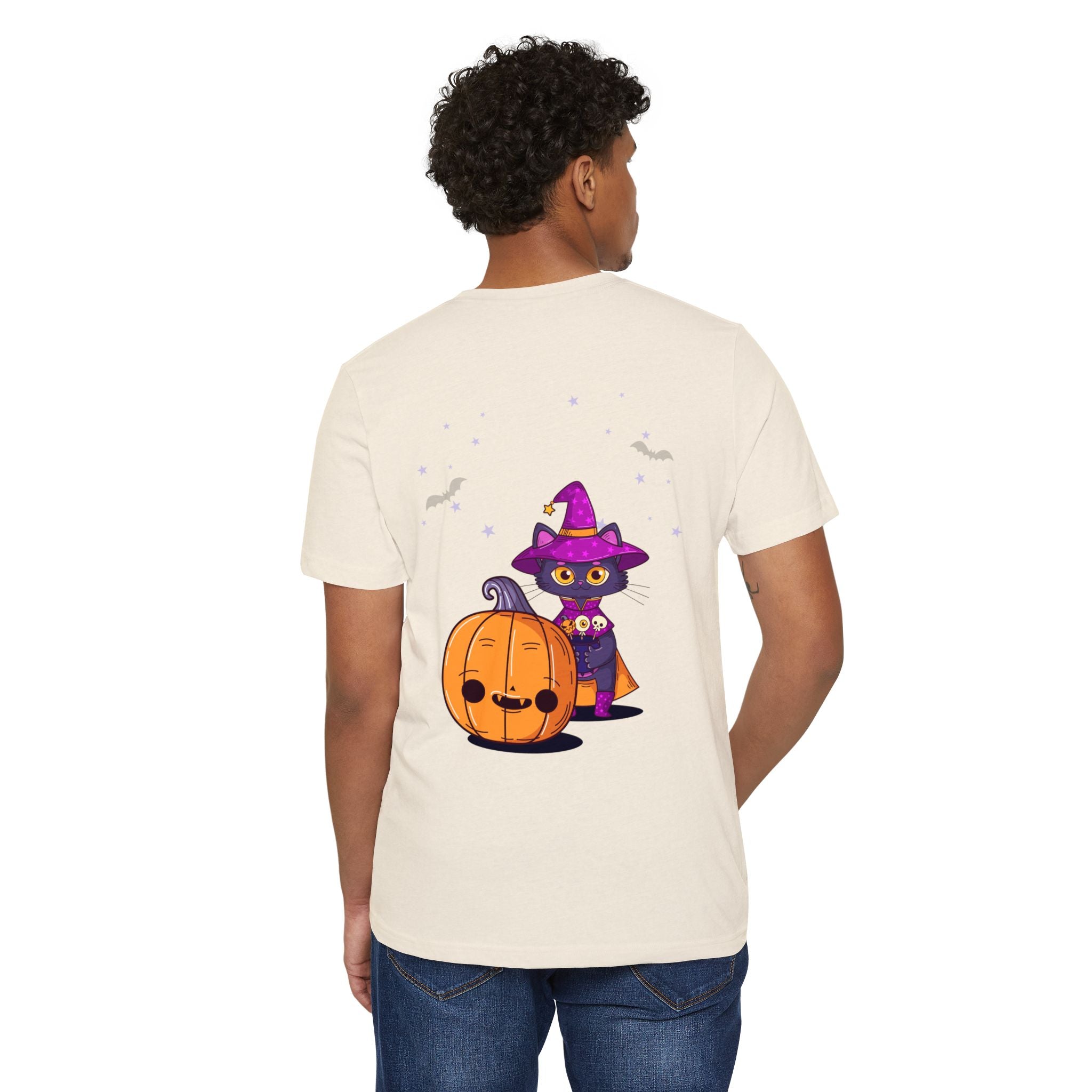 Halloween with Witch's Cats | Unisex Recycled Organic T-Shirt