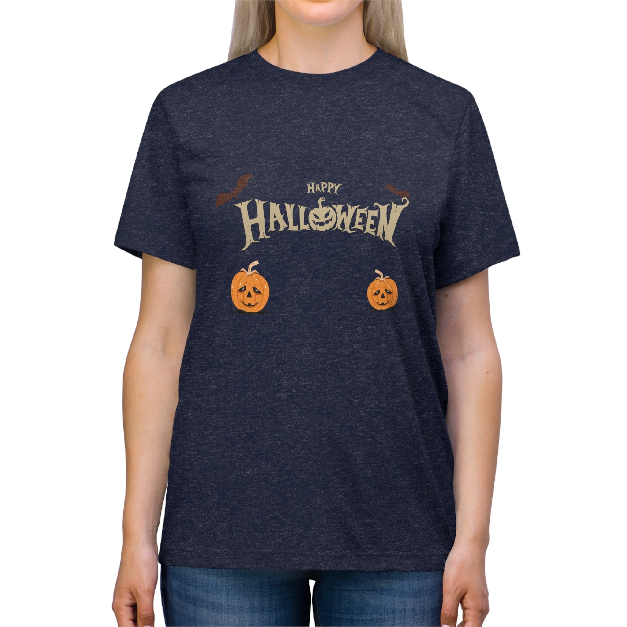 Halloween with Pumpkins | Unisex Triblend Tee