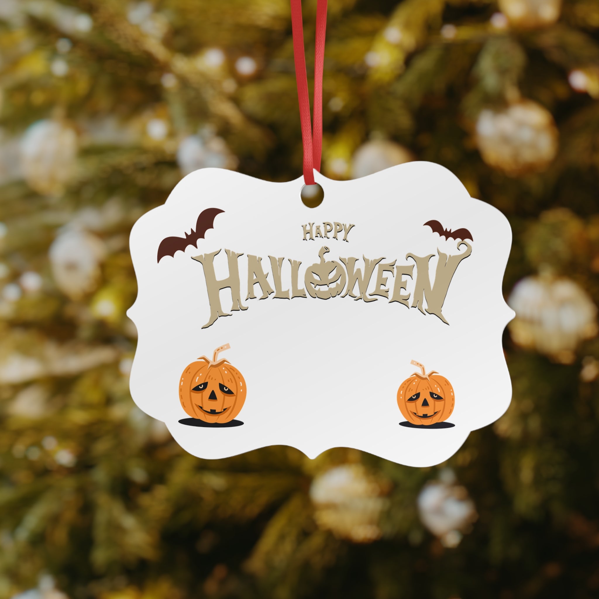 Happy Halloween with Pumpkin | Aluminum Ornaments