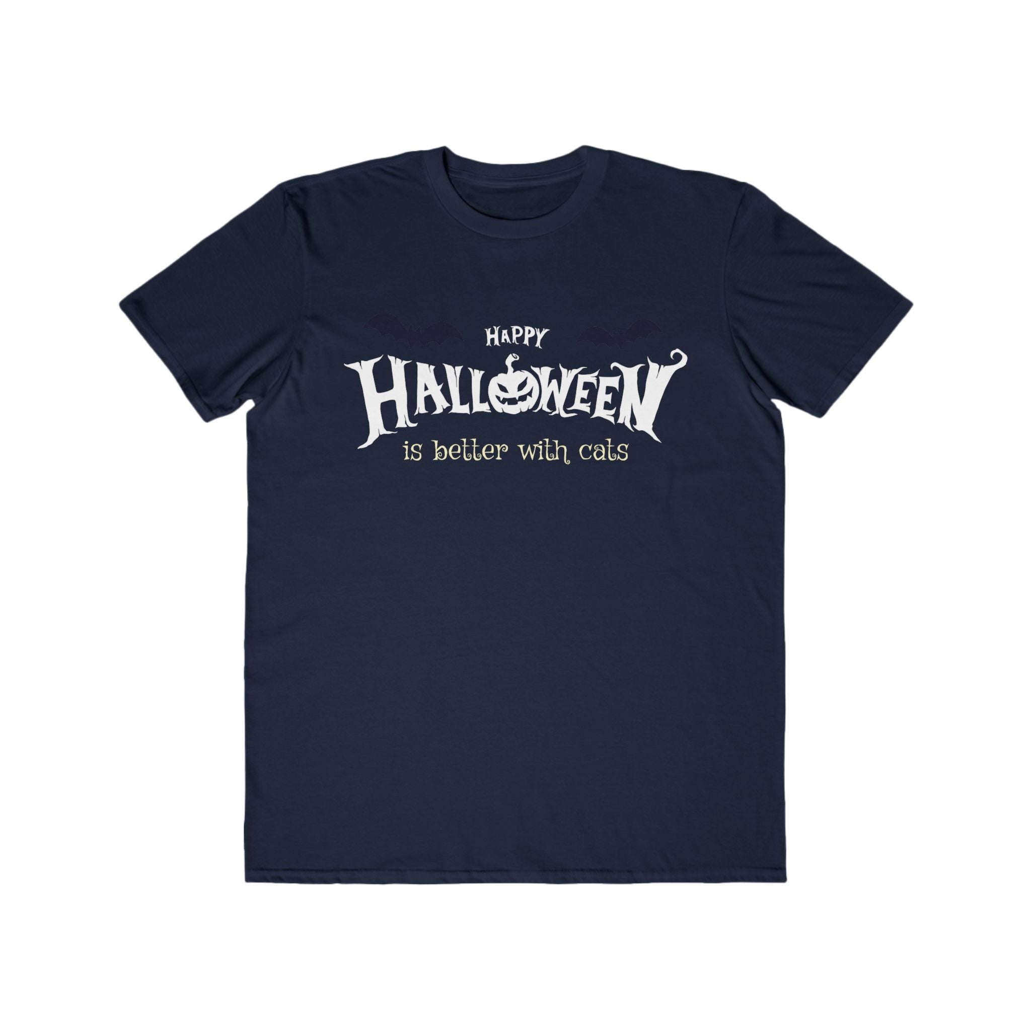Halloween with Witch's Cats | Men's Lightweight Fashion Tee