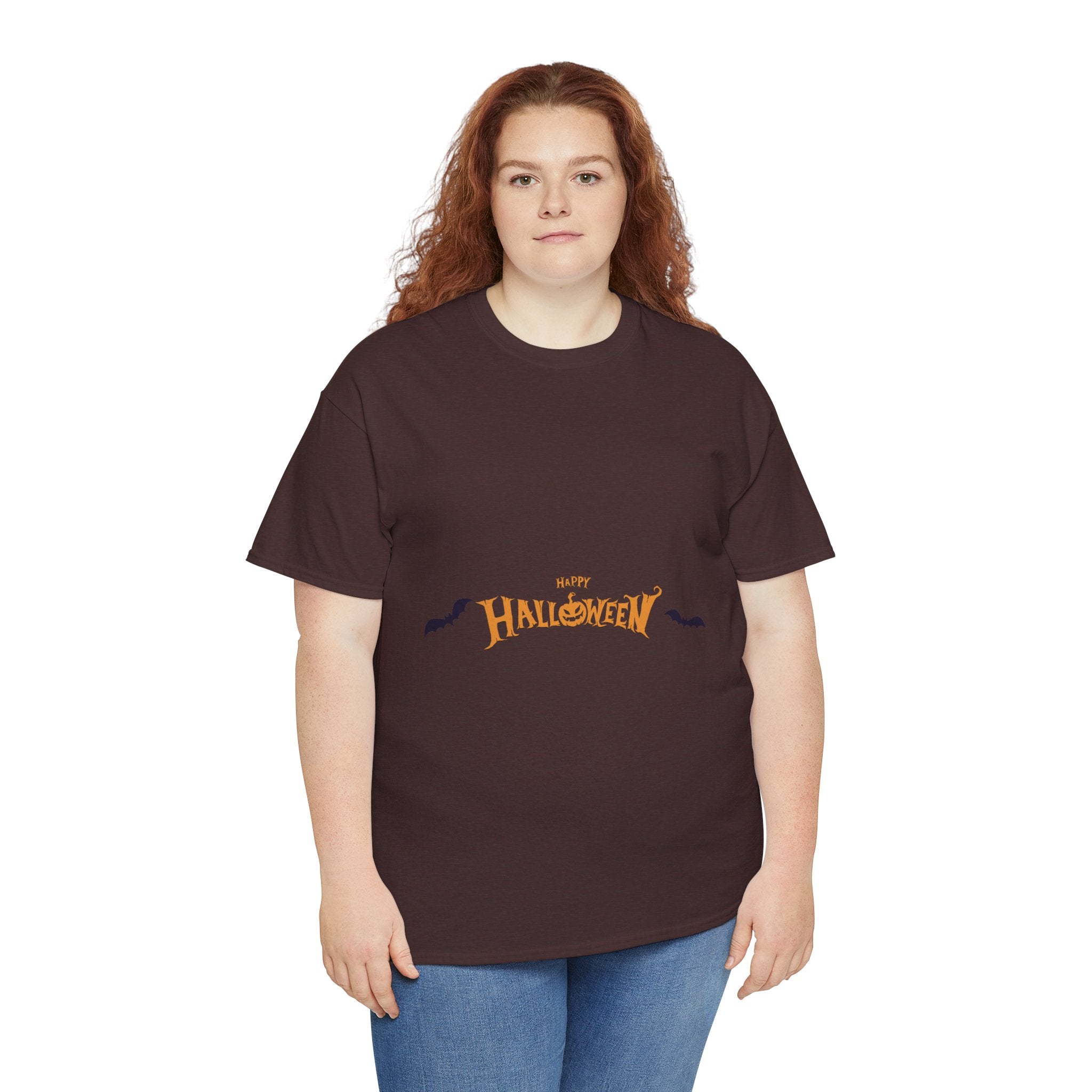 Halloween with Bats | Unisex Heavy Cotton Tee