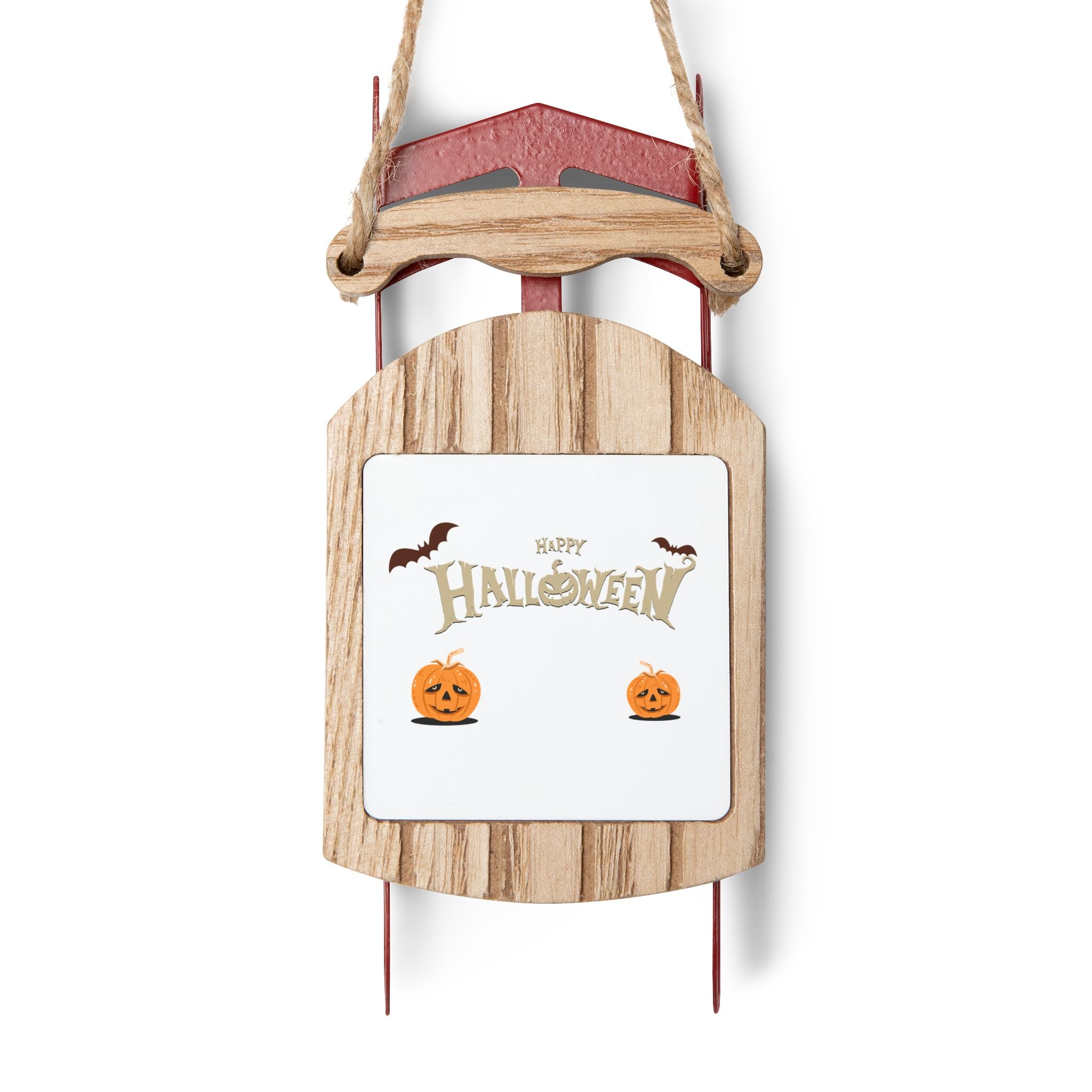 Happy Halloween with Pumpkin | Sled Ornaments
