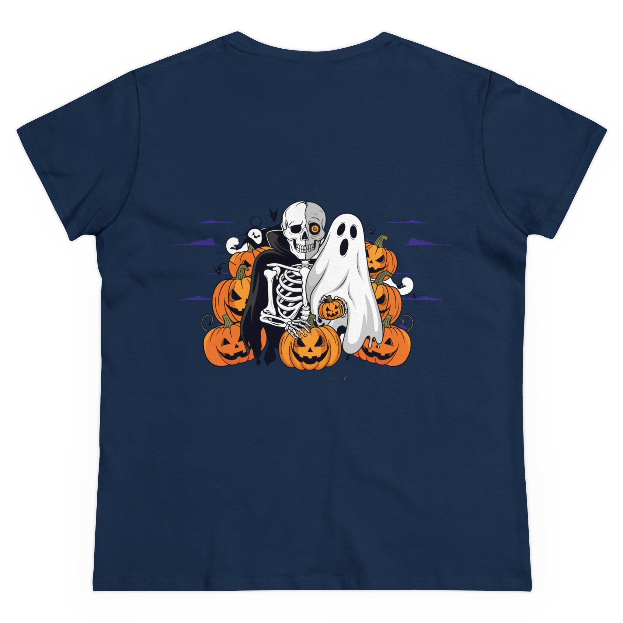 Halloween with Bats | Women's Midweight Cotton Tee