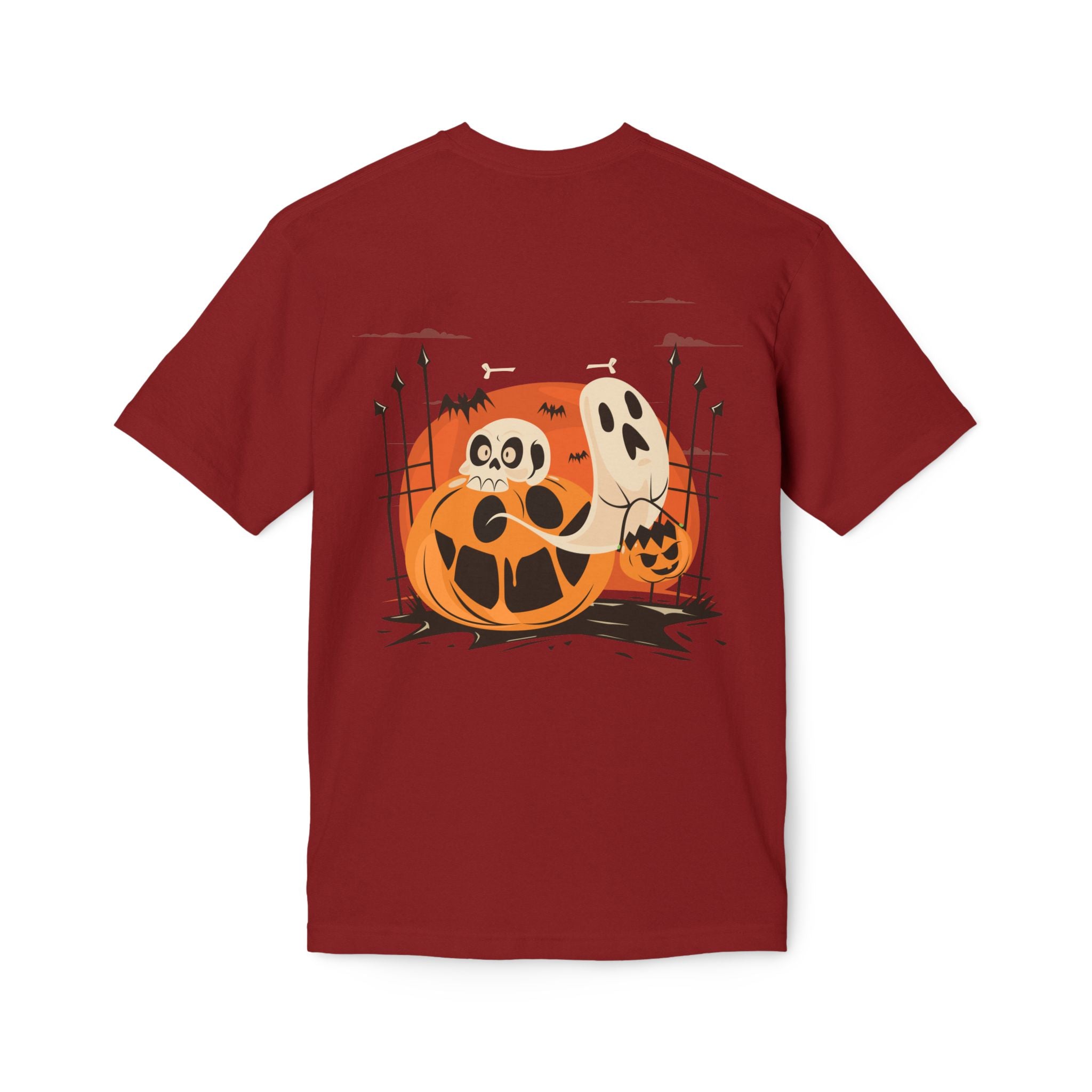 Halloween with Pumpkins | Unisex Midweight T-shirt, Made in US