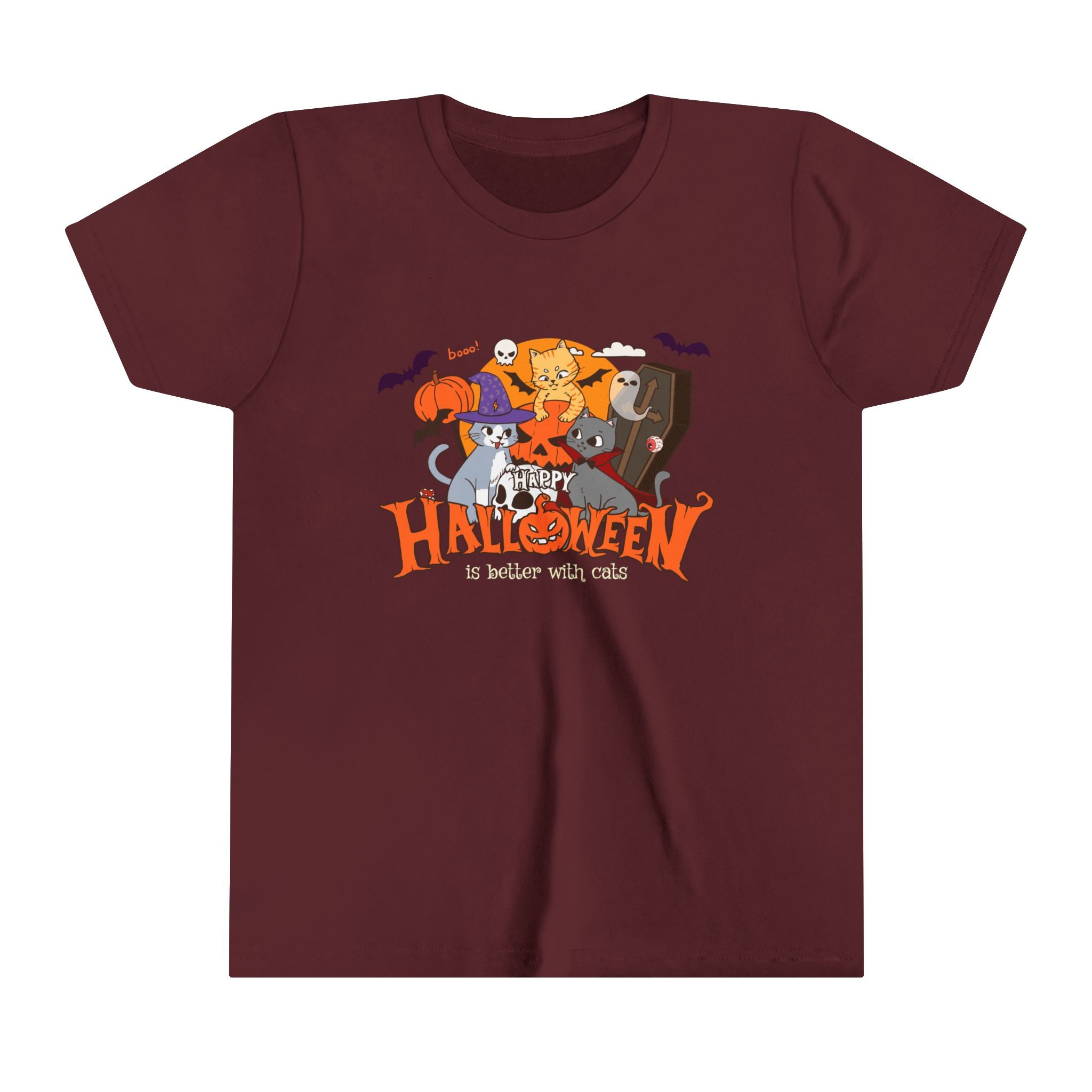 Halloween is Better with Cats | Youth Short Sleeve Tee