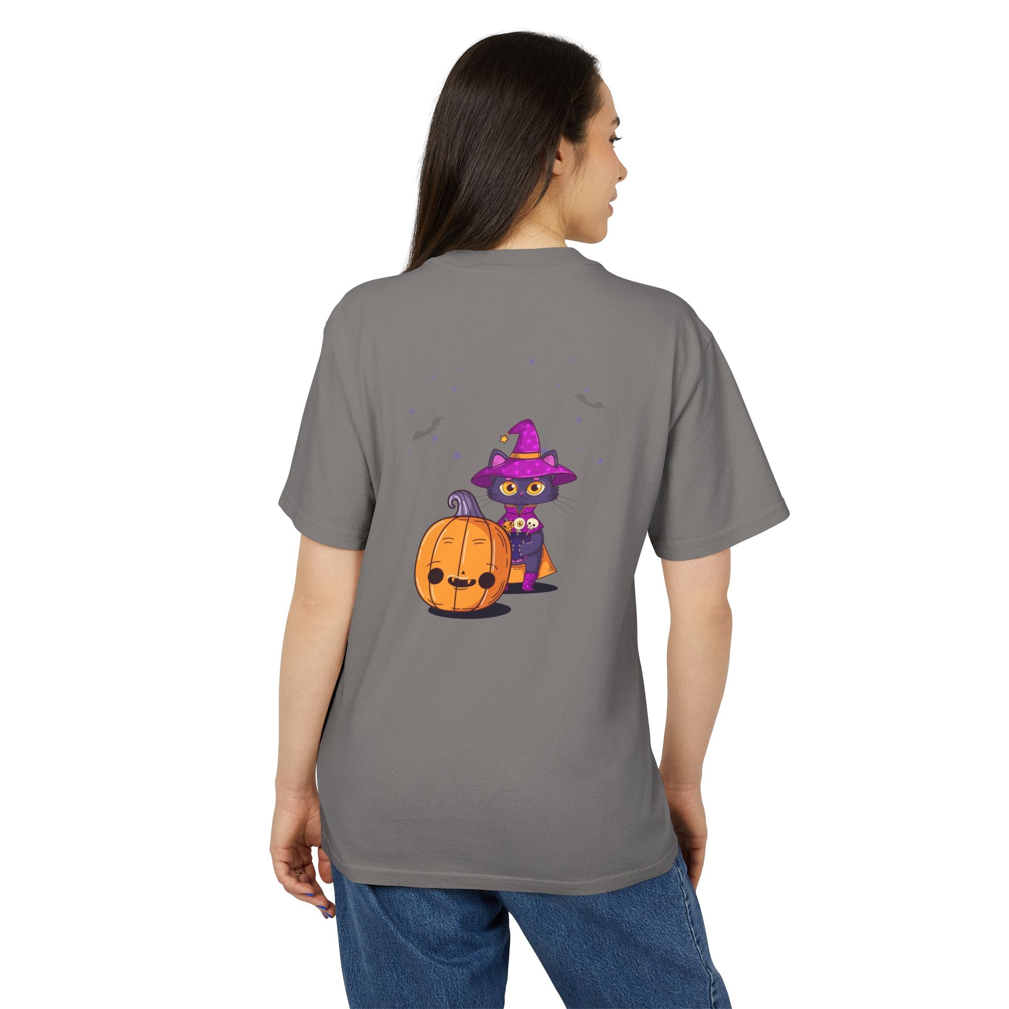 Halloween with Witch's Cats | Unisex Heavy Faded Tee