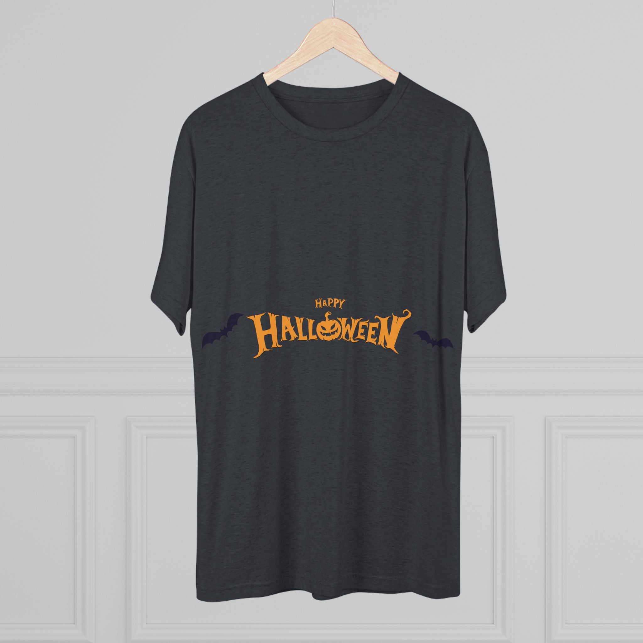 Halloween with Bats | Unisex Tri-Blend Crew Tee