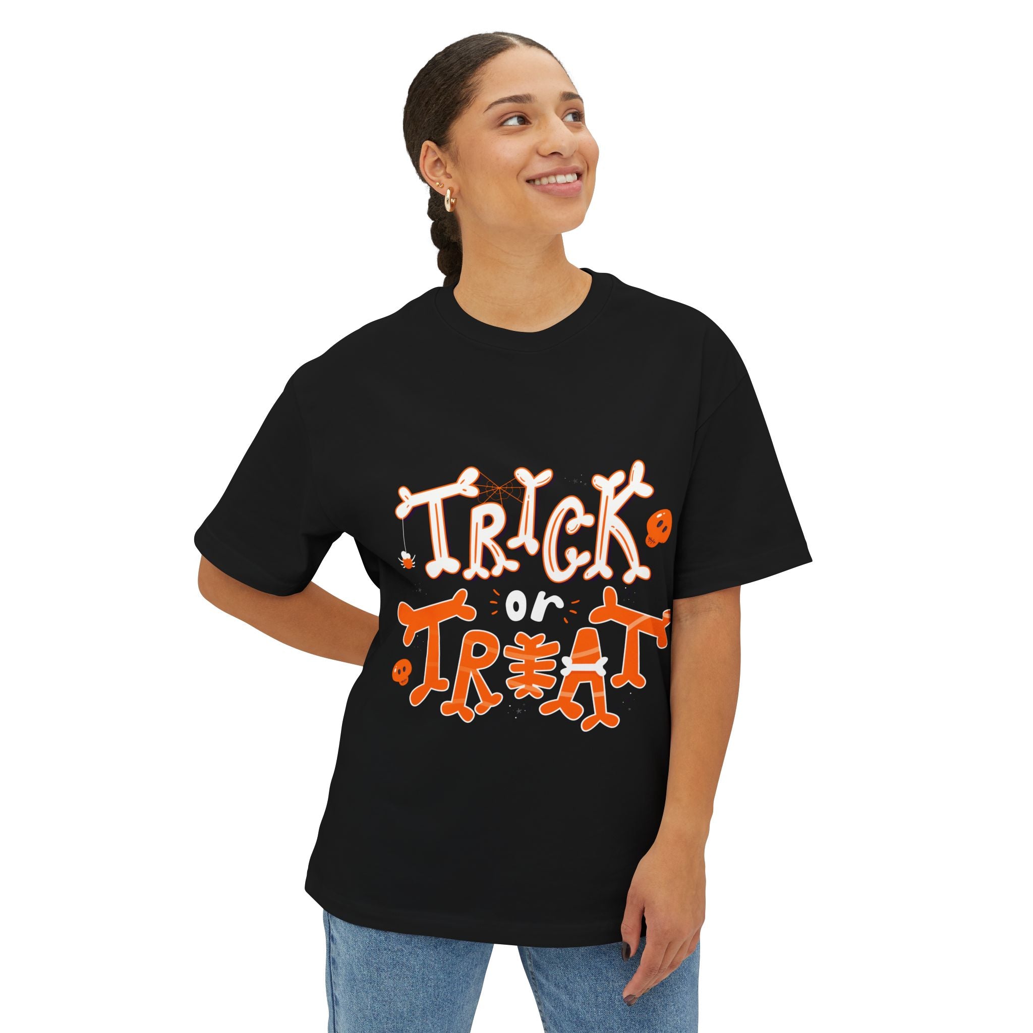 Halloween Trick or Treat | Unisex Oversized Boxy Tee