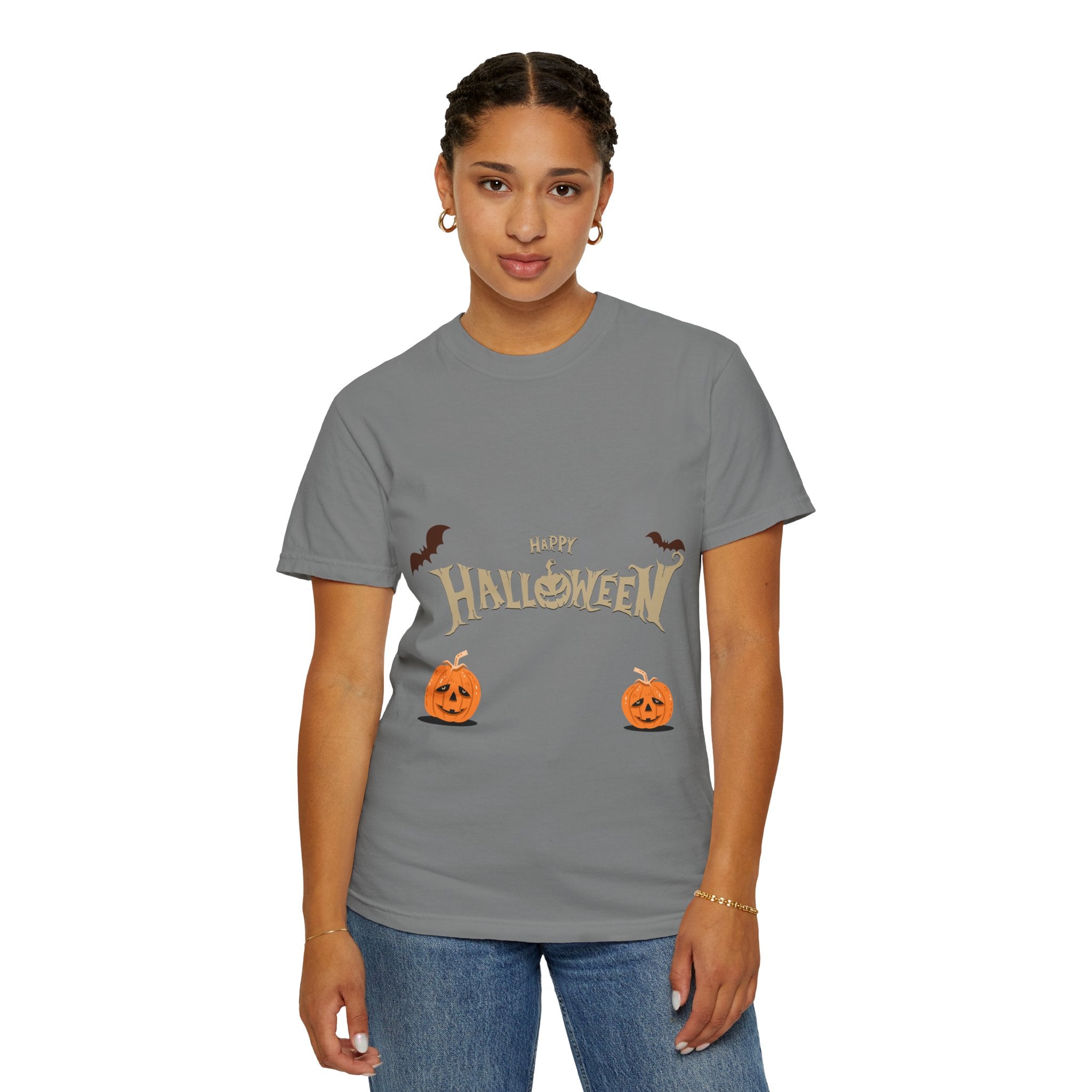Halloween with Pumpkins | Unisex Garment-Dyed T-shirt
