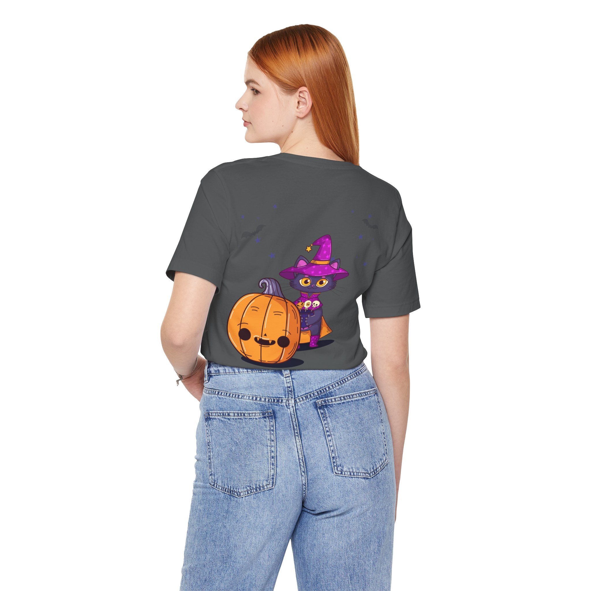 Halloween with Witch's Cats | Unisex Jersey Short Sleeve Tee
