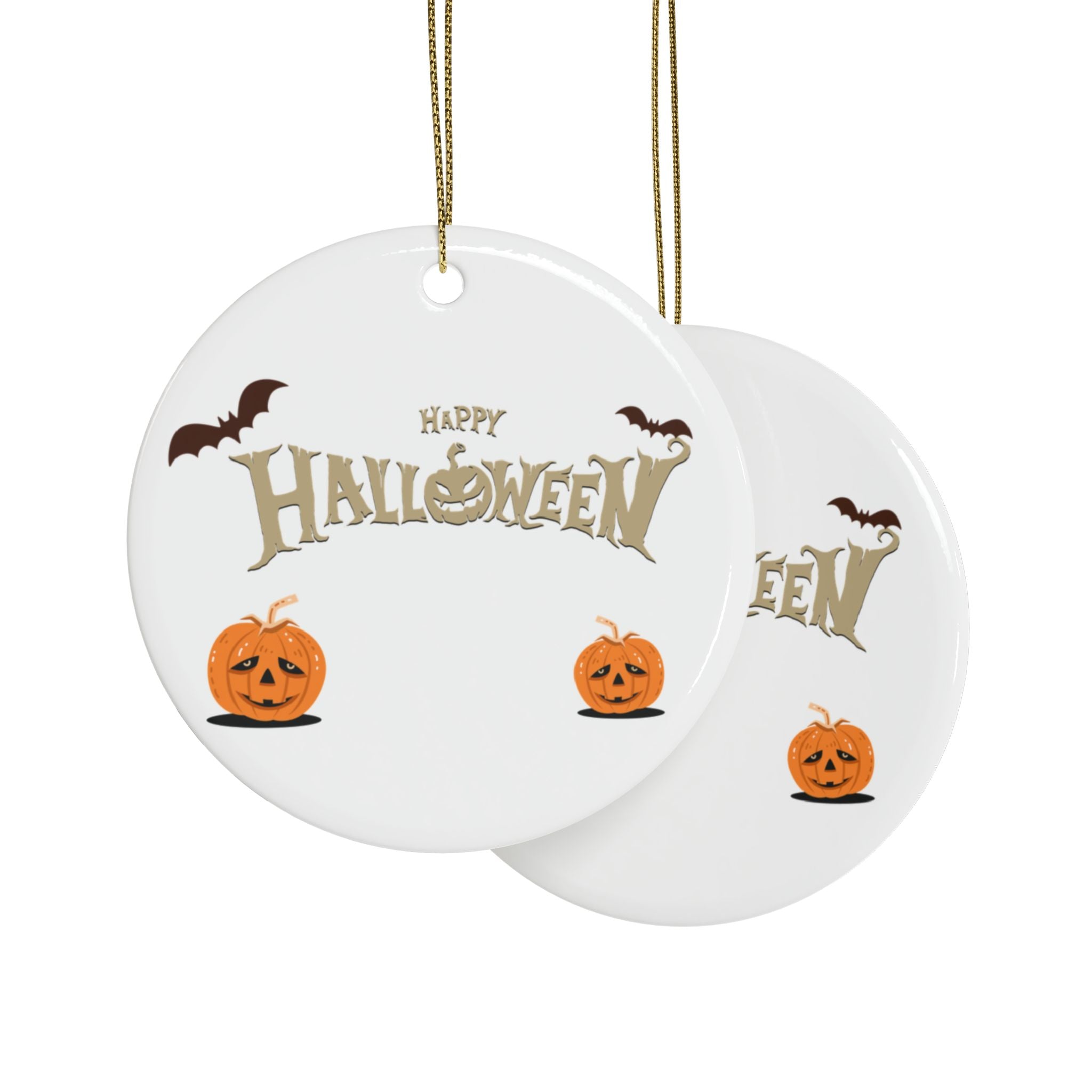 Happy Halloween with Pumpkin | Ceramic Ornaments