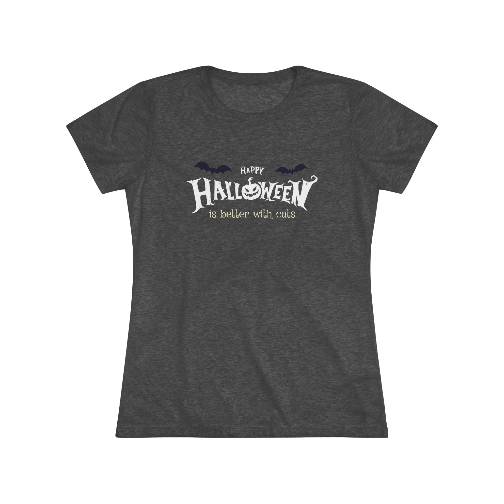 Halloween with Witch's Cats | Women's Triblend Tee