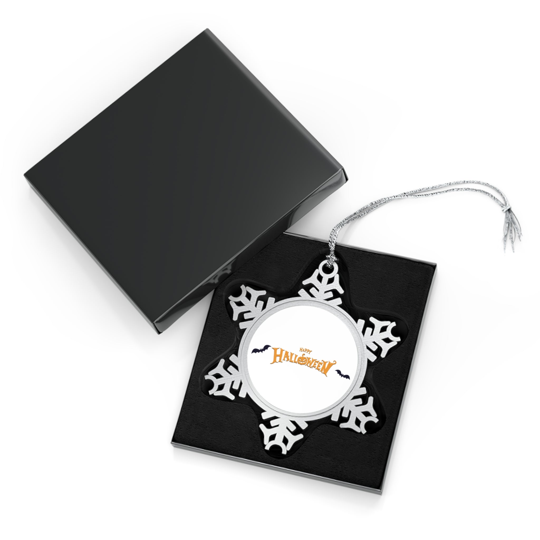 Halloween with Bats | Pewter Snowflake Ornament