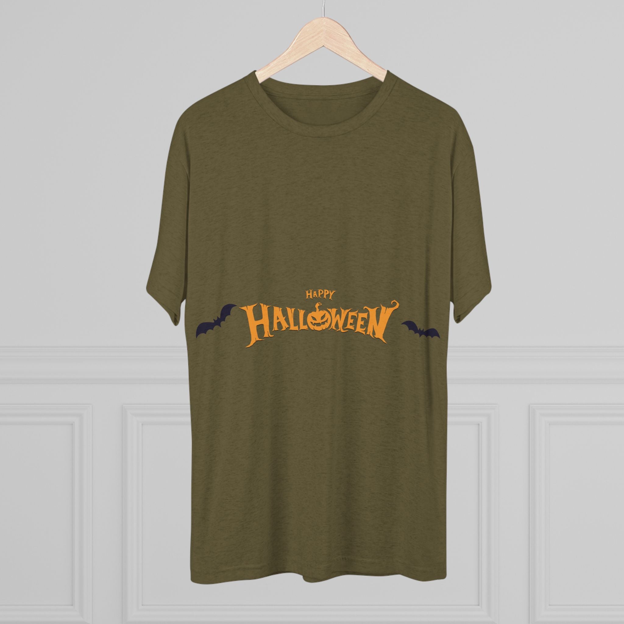 Halloween with Bats | Unisex Tri-Blend Crew Tee