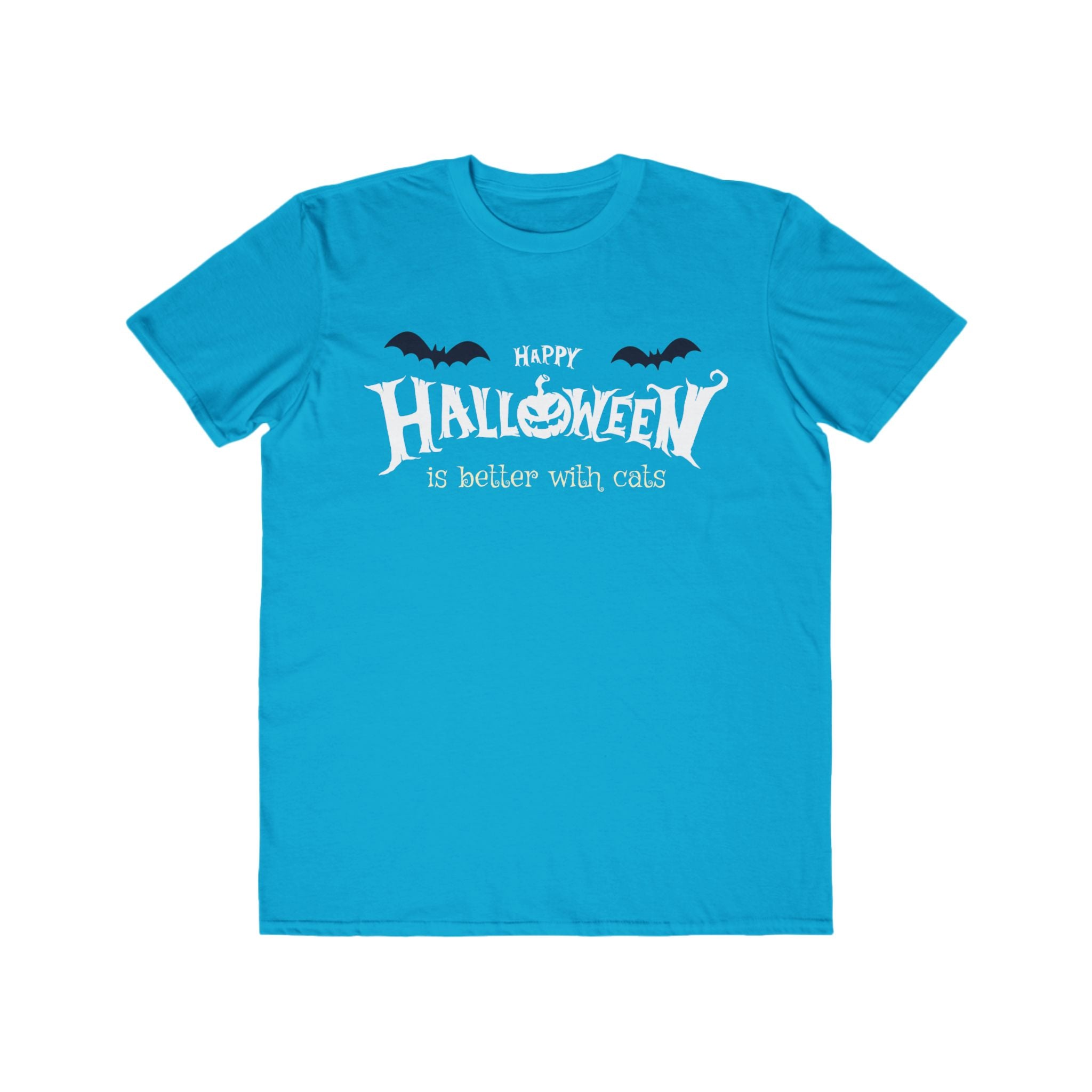 Halloween with Witch's Cats | Men's Lightweight Fashion Tee