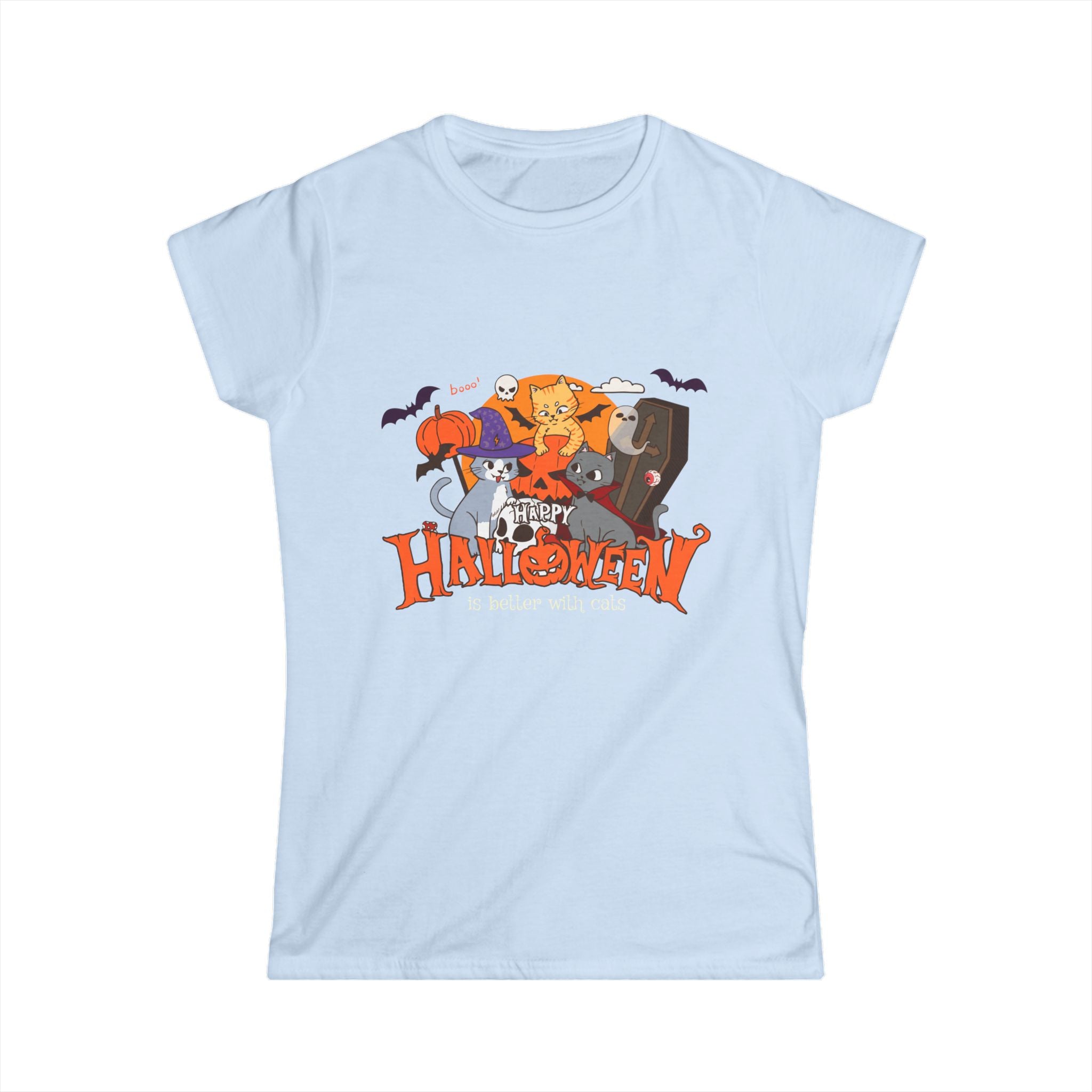 Halloween is Better with Cats | Women's Softstyle Tee