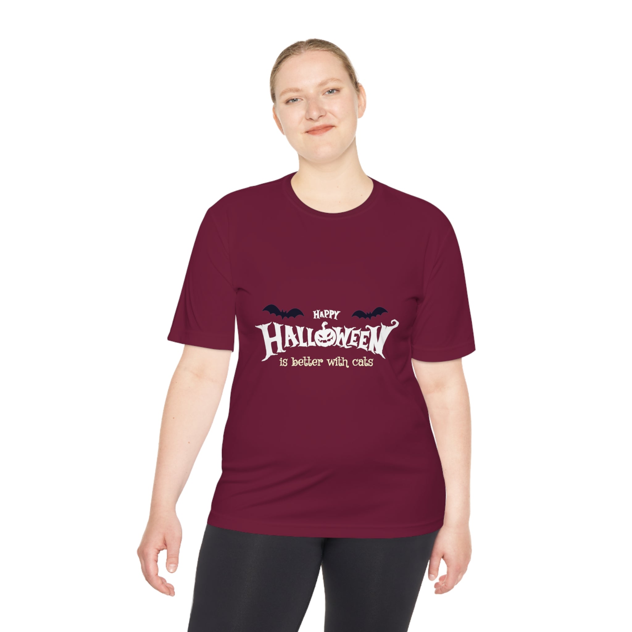 Halloween with Witch's Cats | Unisex Moisture Wicking Tee