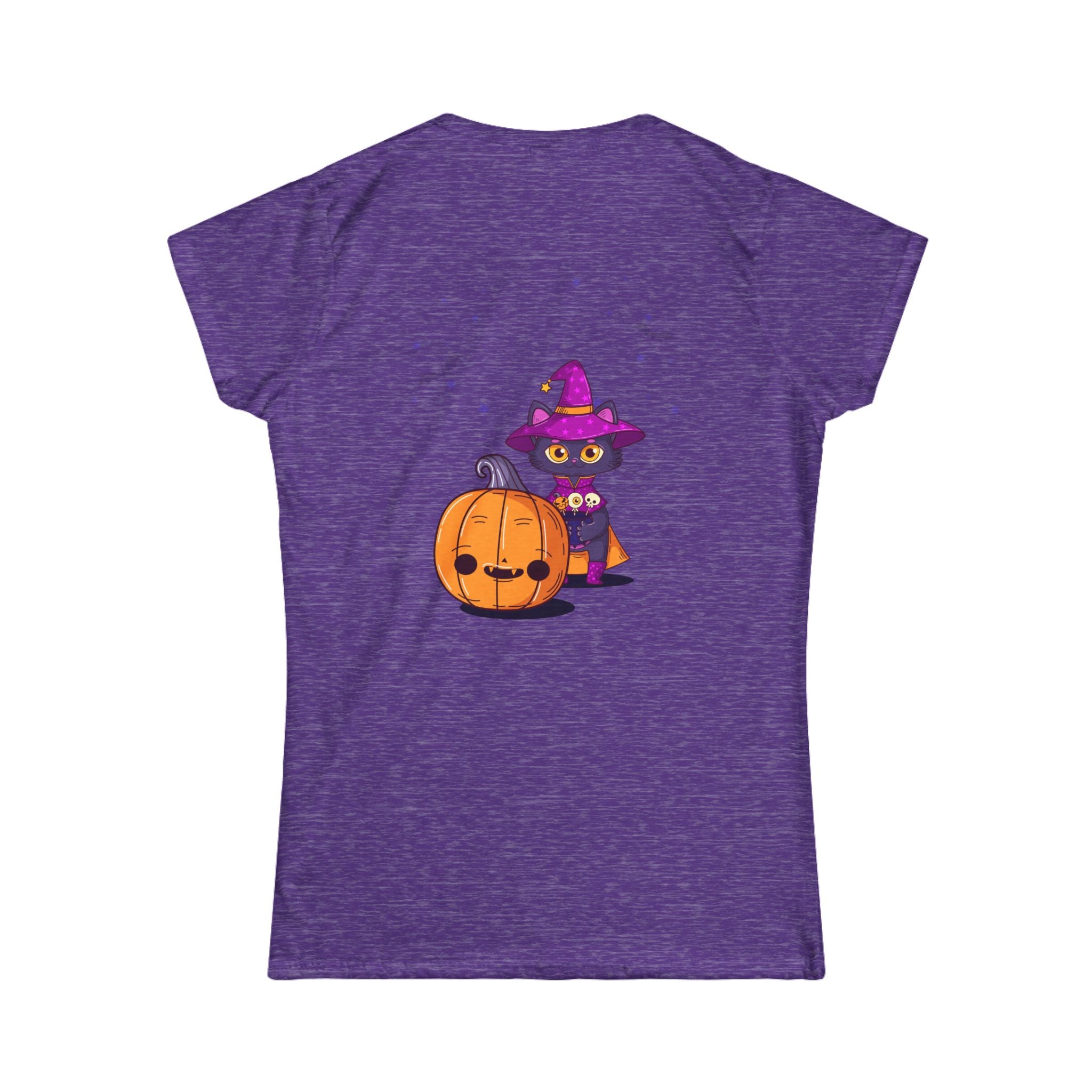 Halloween with Witch's Cats | Women's Softstyle Tee