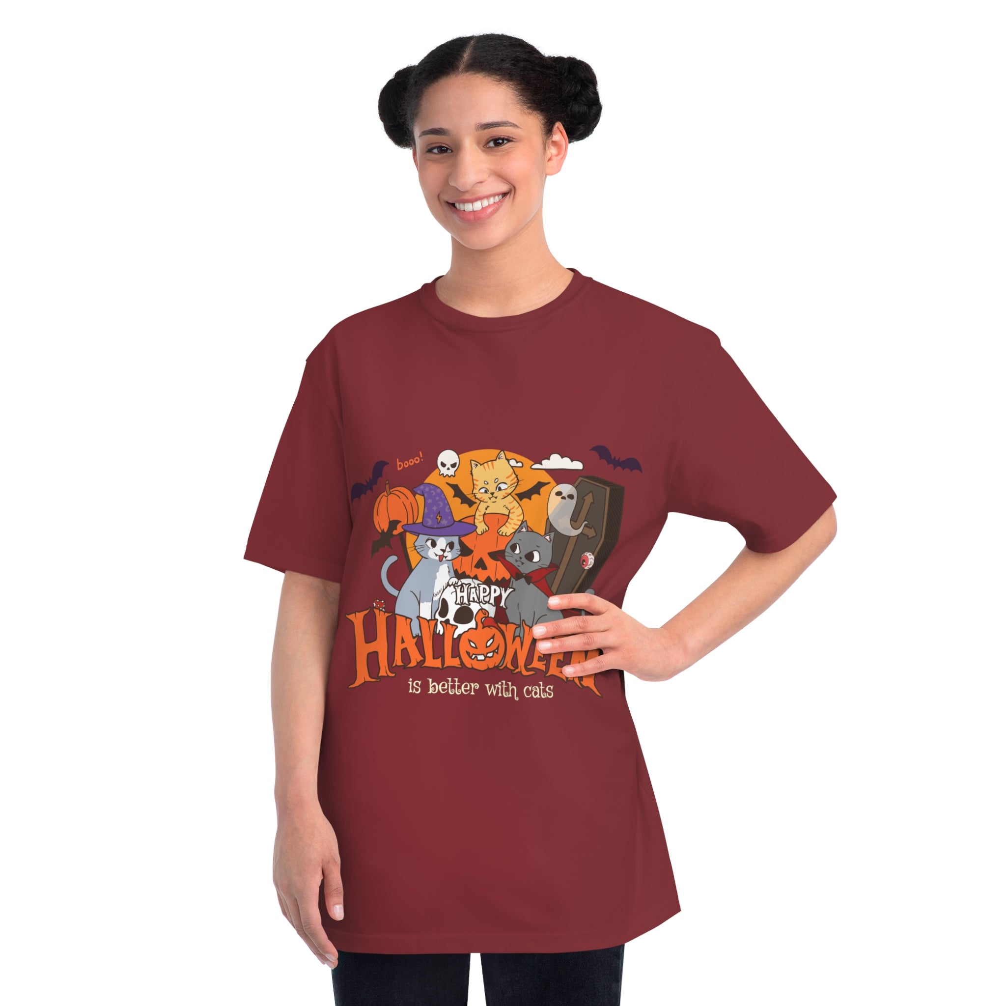 Halloween is Better with Cats | Organic Unisex Classic T-Shirt