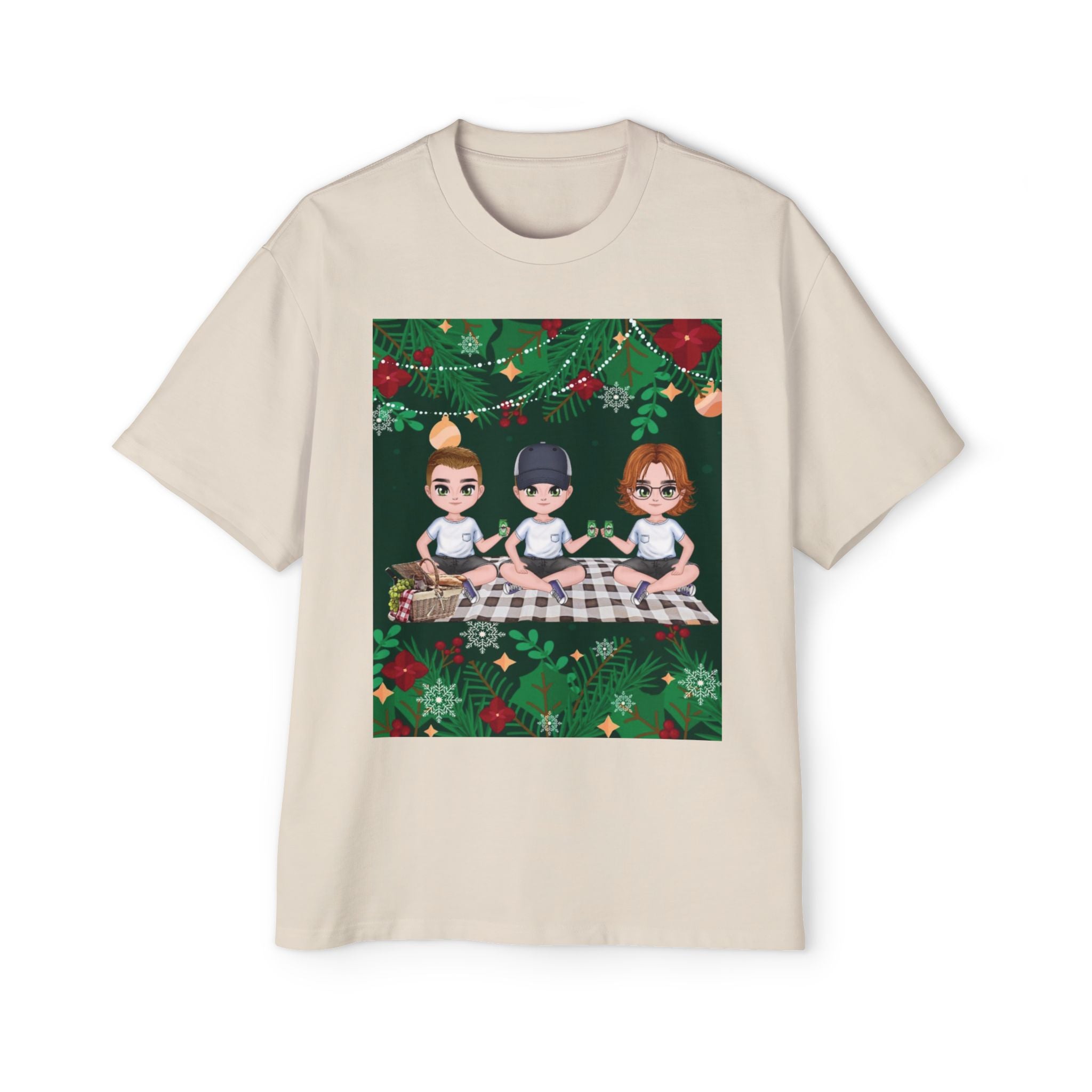 Christmas Family | Men's Heavy Oversized Tee