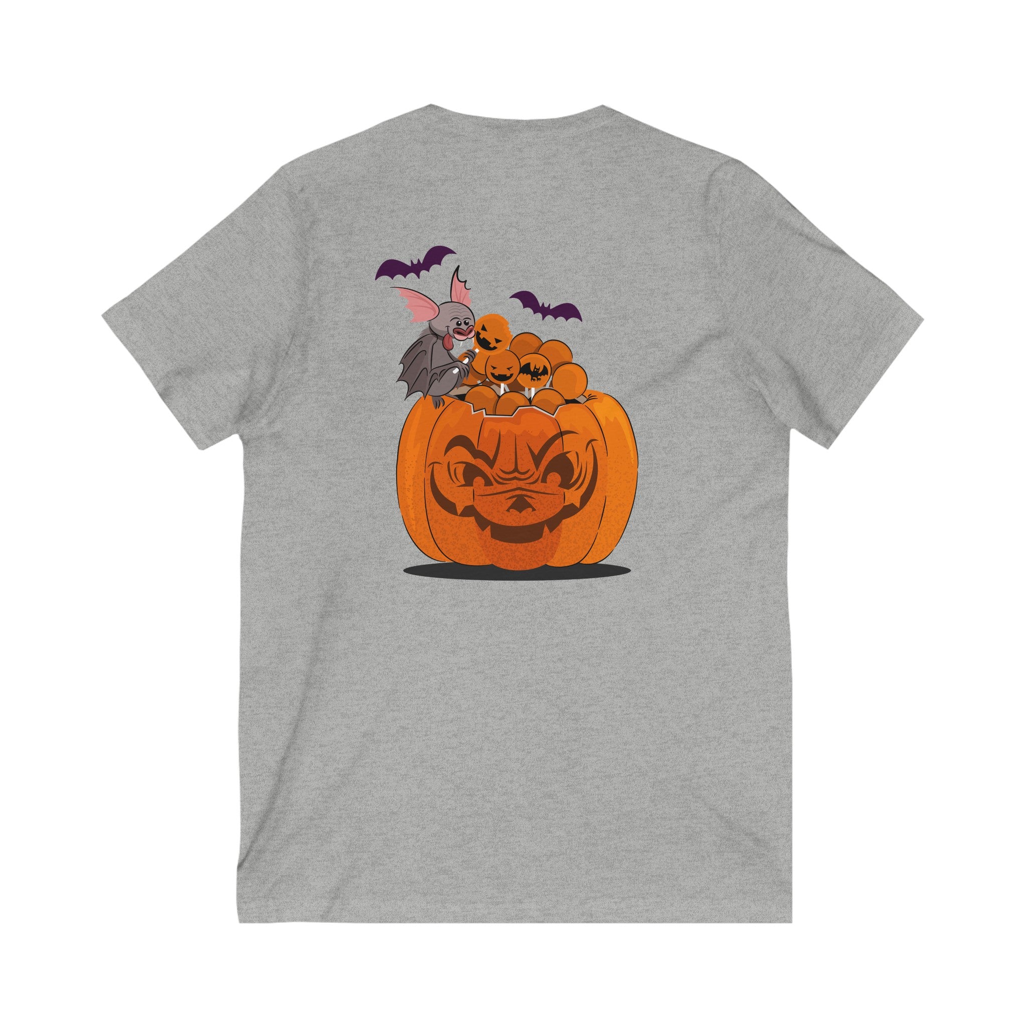 Halloween Trick or Treat  | Unisex Jersey Short Sleeve V-Neck Tee