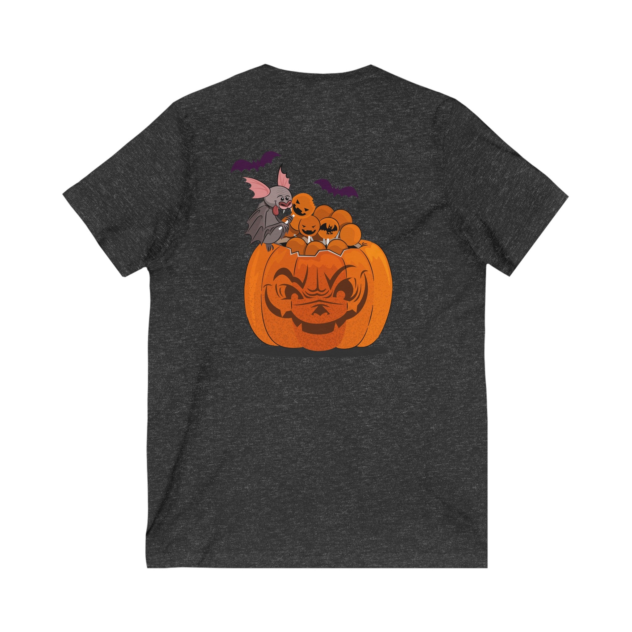 Halloween Trick or Treat  | Unisex Jersey Short Sleeve V-Neck Tee