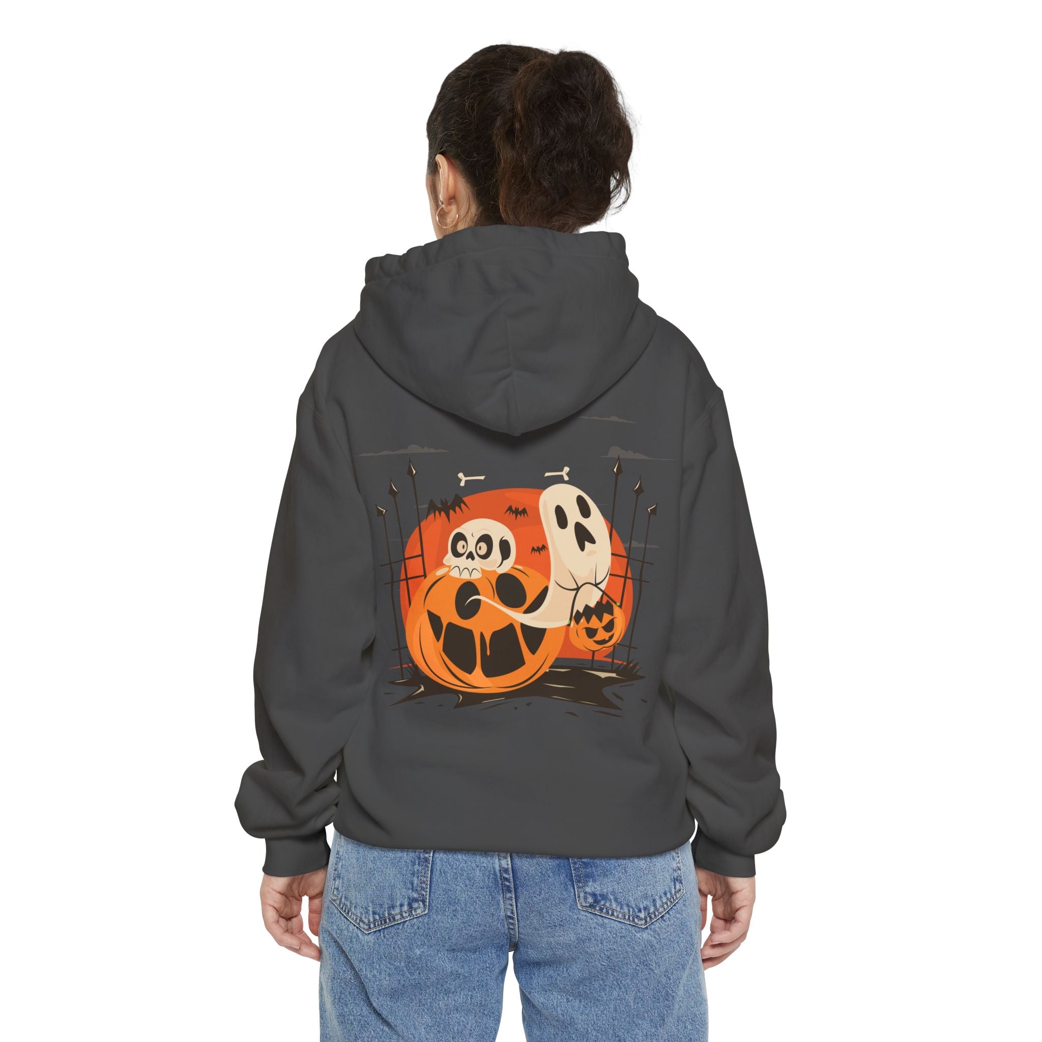 Halloween with Pumpkins | Unisex Garment-Dyed Hoodie