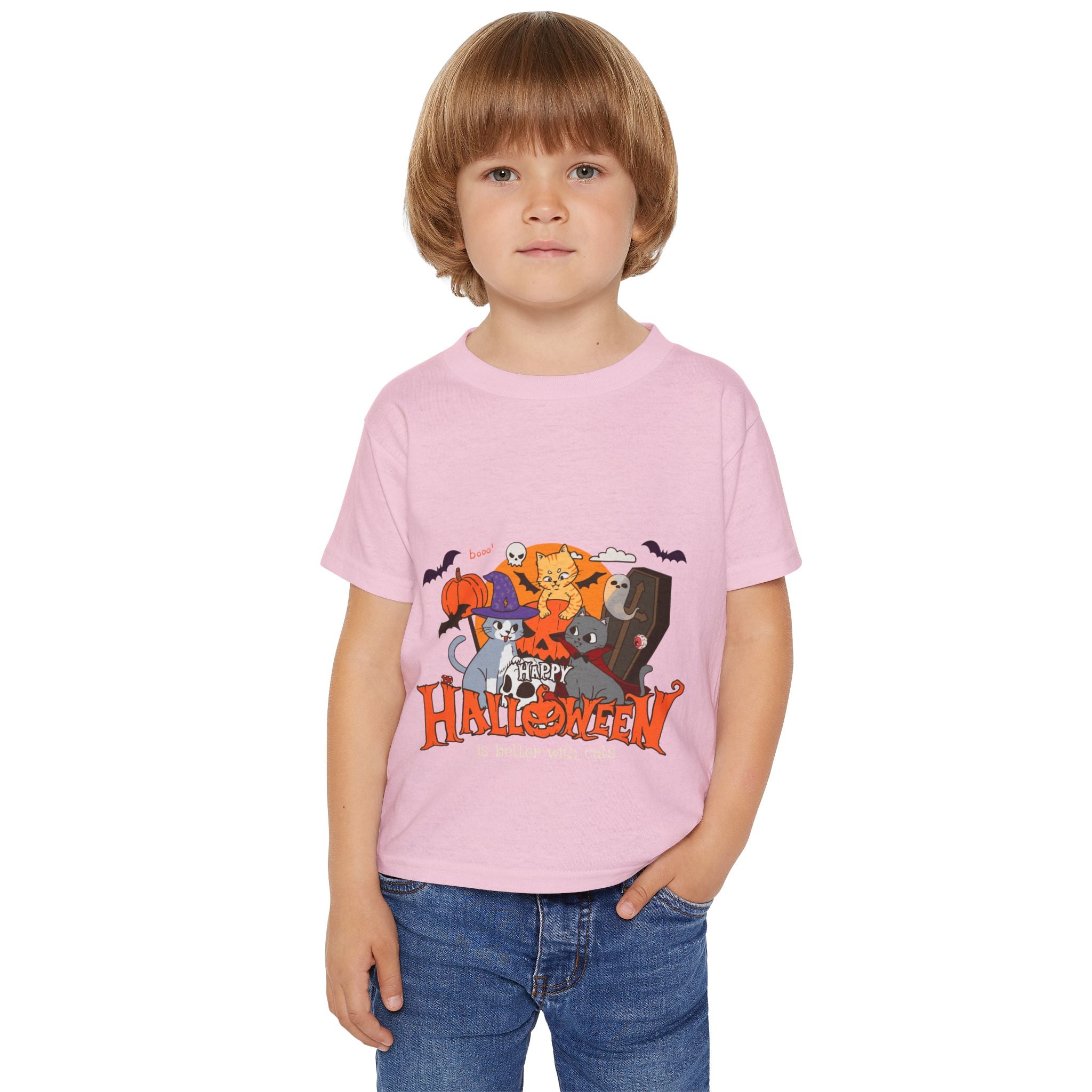 Halloween is Better with Cats | Heavy Cotton Toddler T-shirt