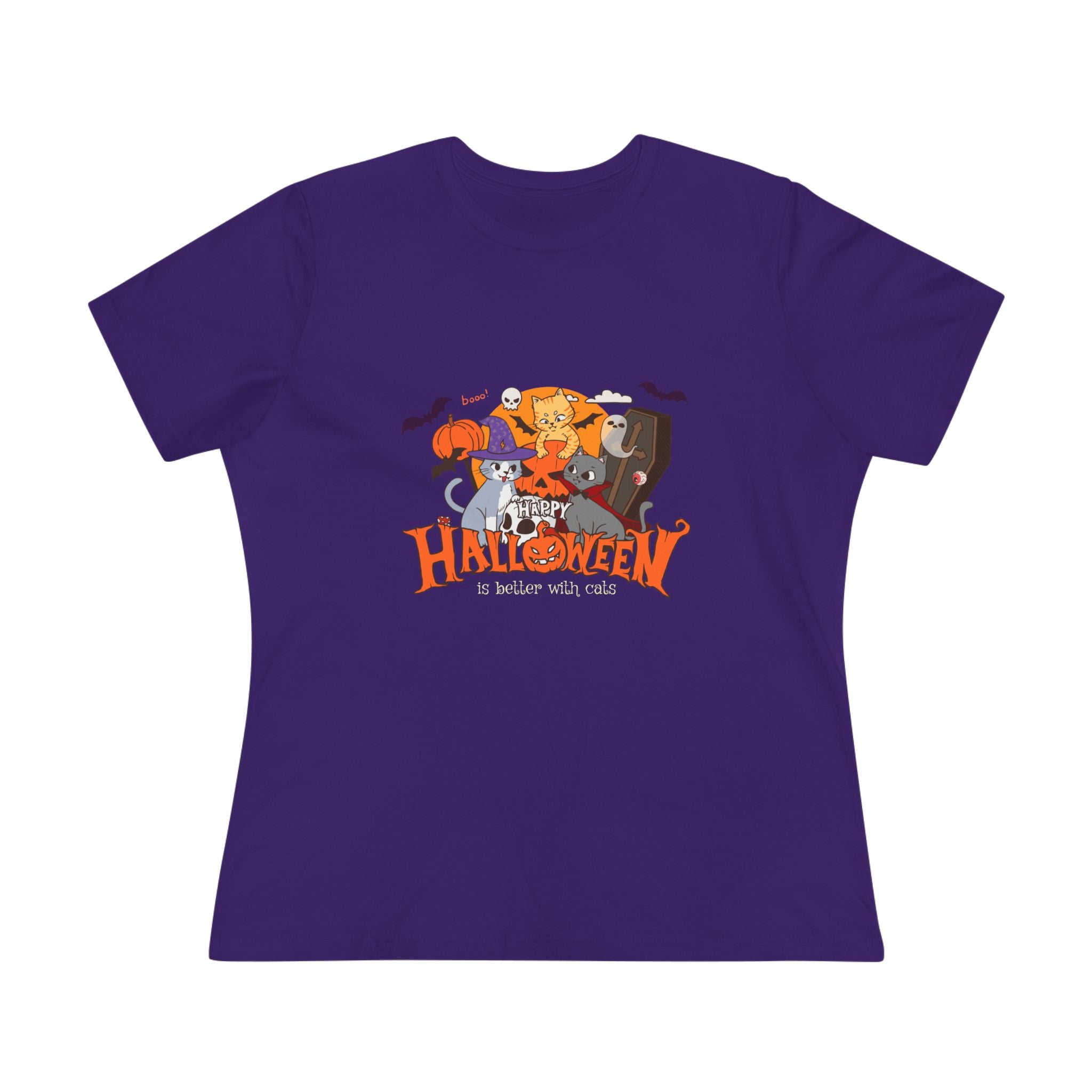 Halloween is Better with Cats | Women's Cotton Tee