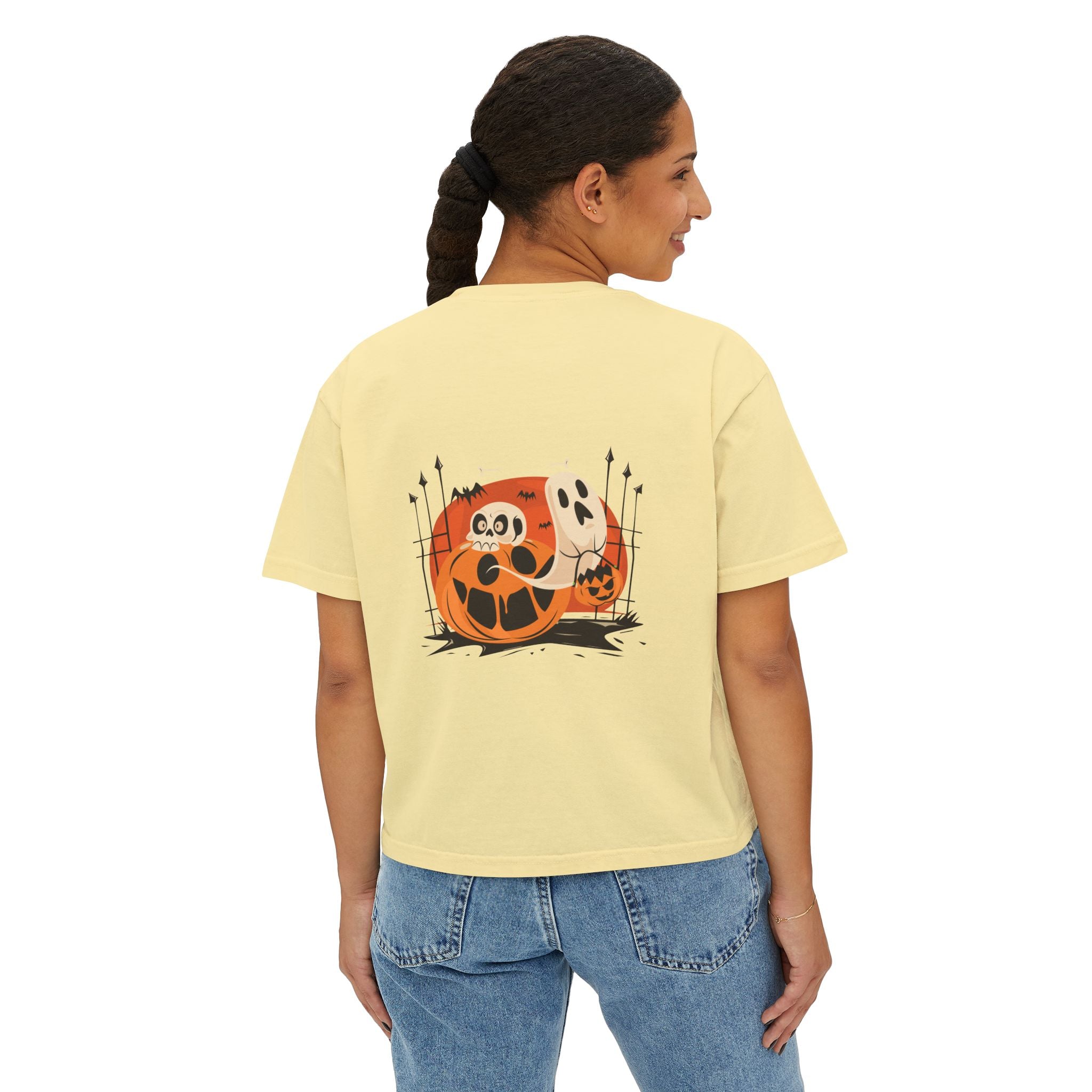 Halloween with Pumpkins | Women's Boxy Tee