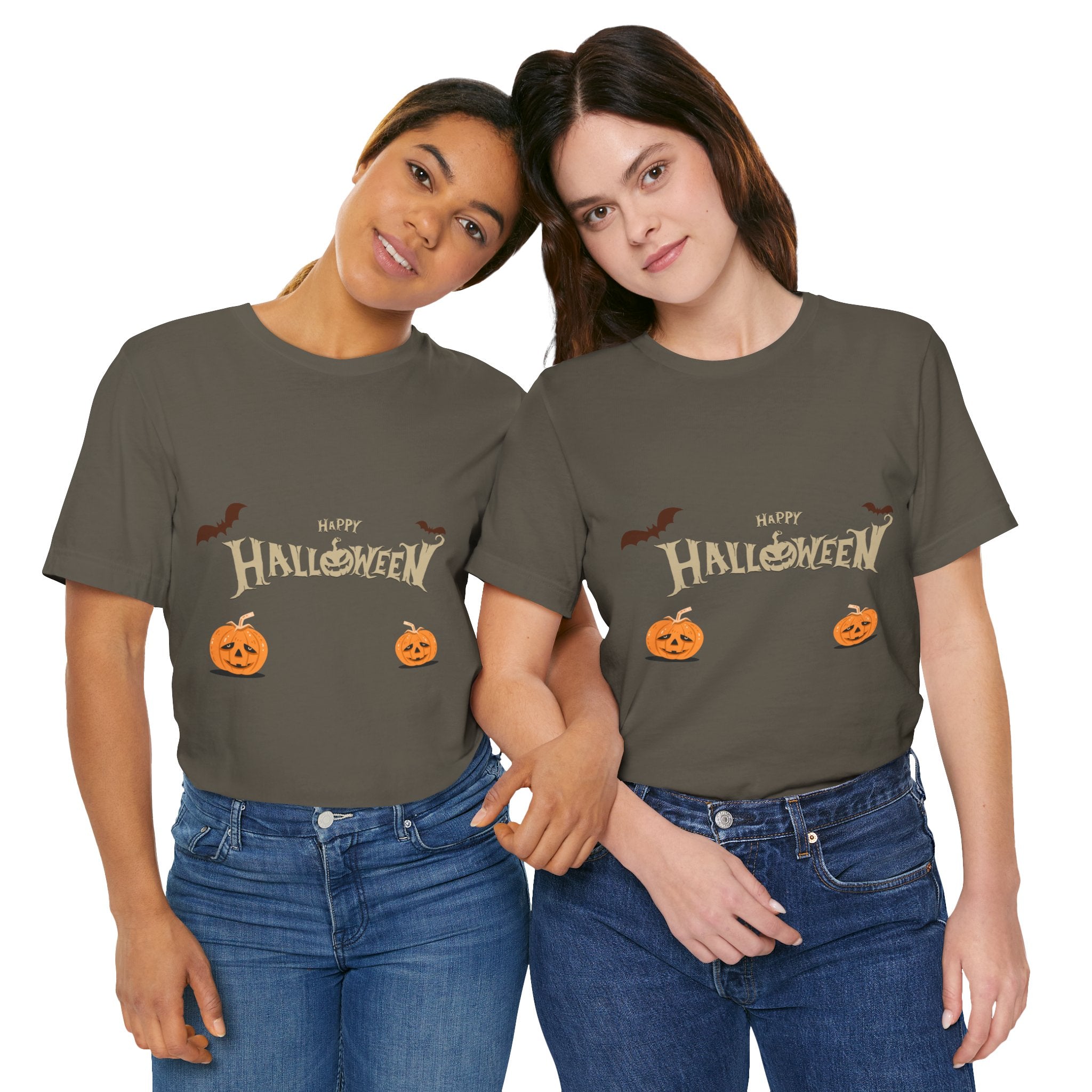 Halloween with Pumpkins | Unisex Jersey Short Sleeve Tee
