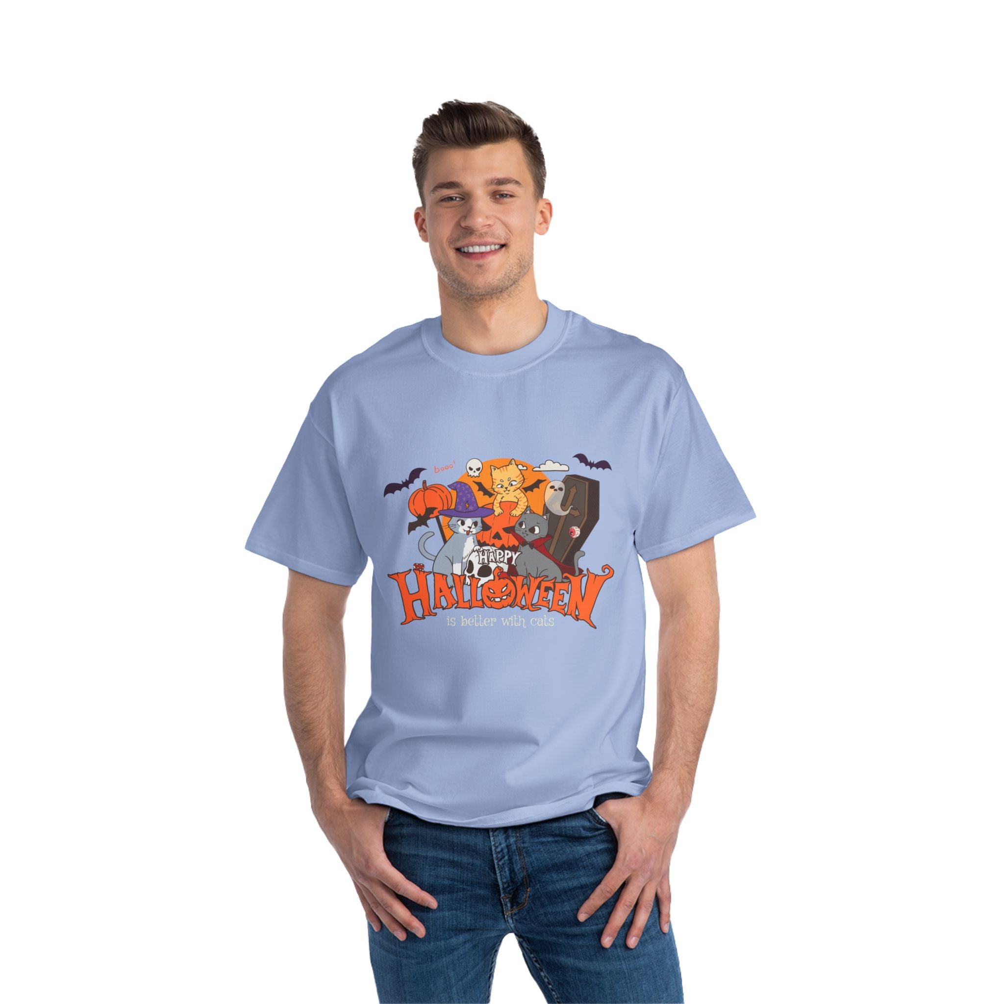 Halloween is Better with Cats | Beefy-T®  Short-Sleeve T-Shirt