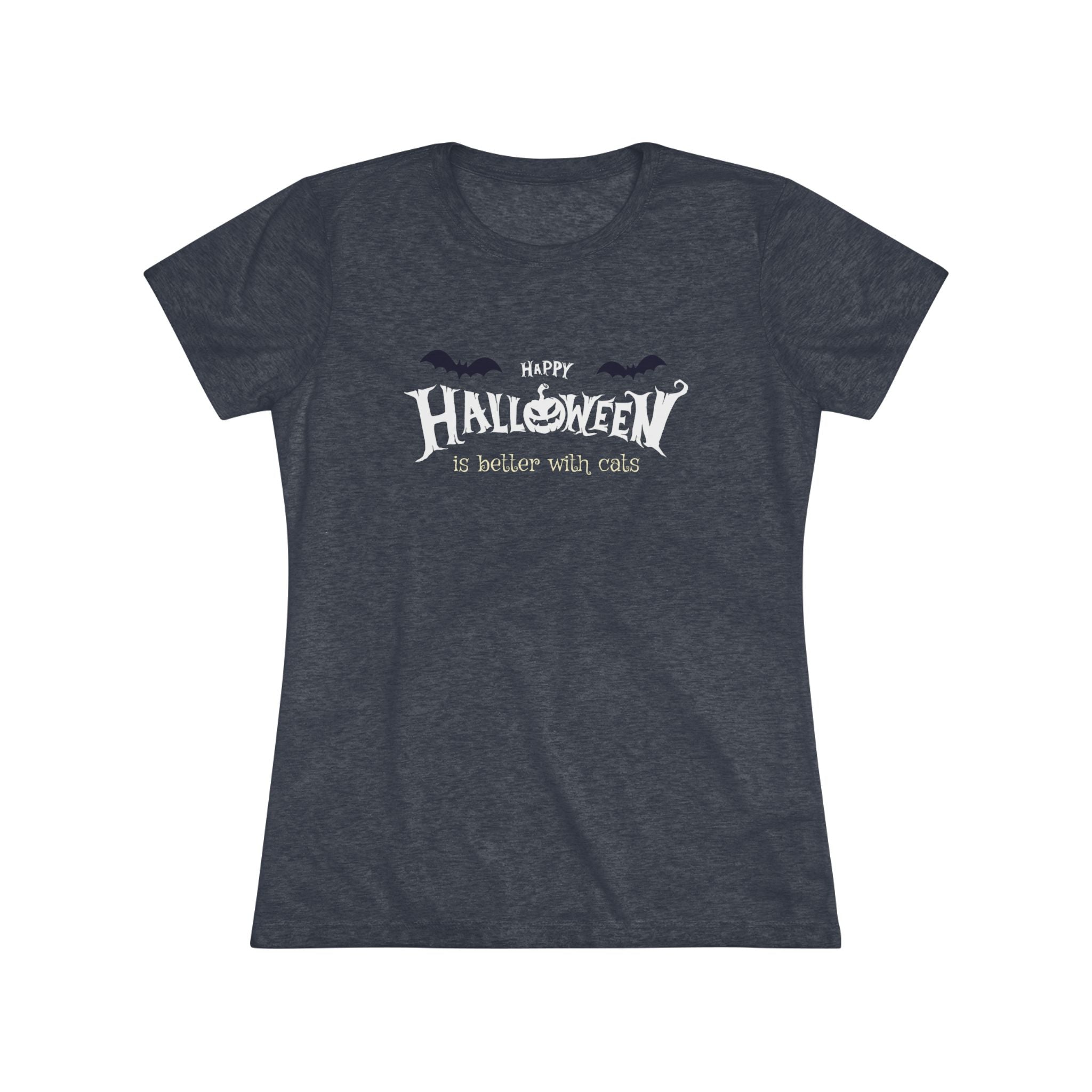 Halloween with Witch's Cats | Women's Triblend Tee