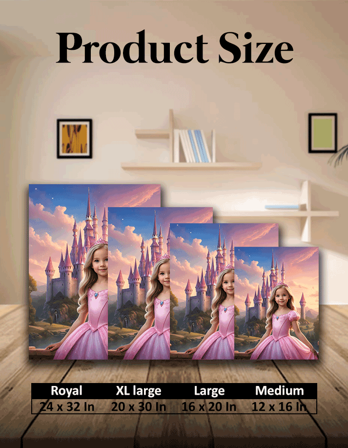 Personalized Princess Portrait Pink