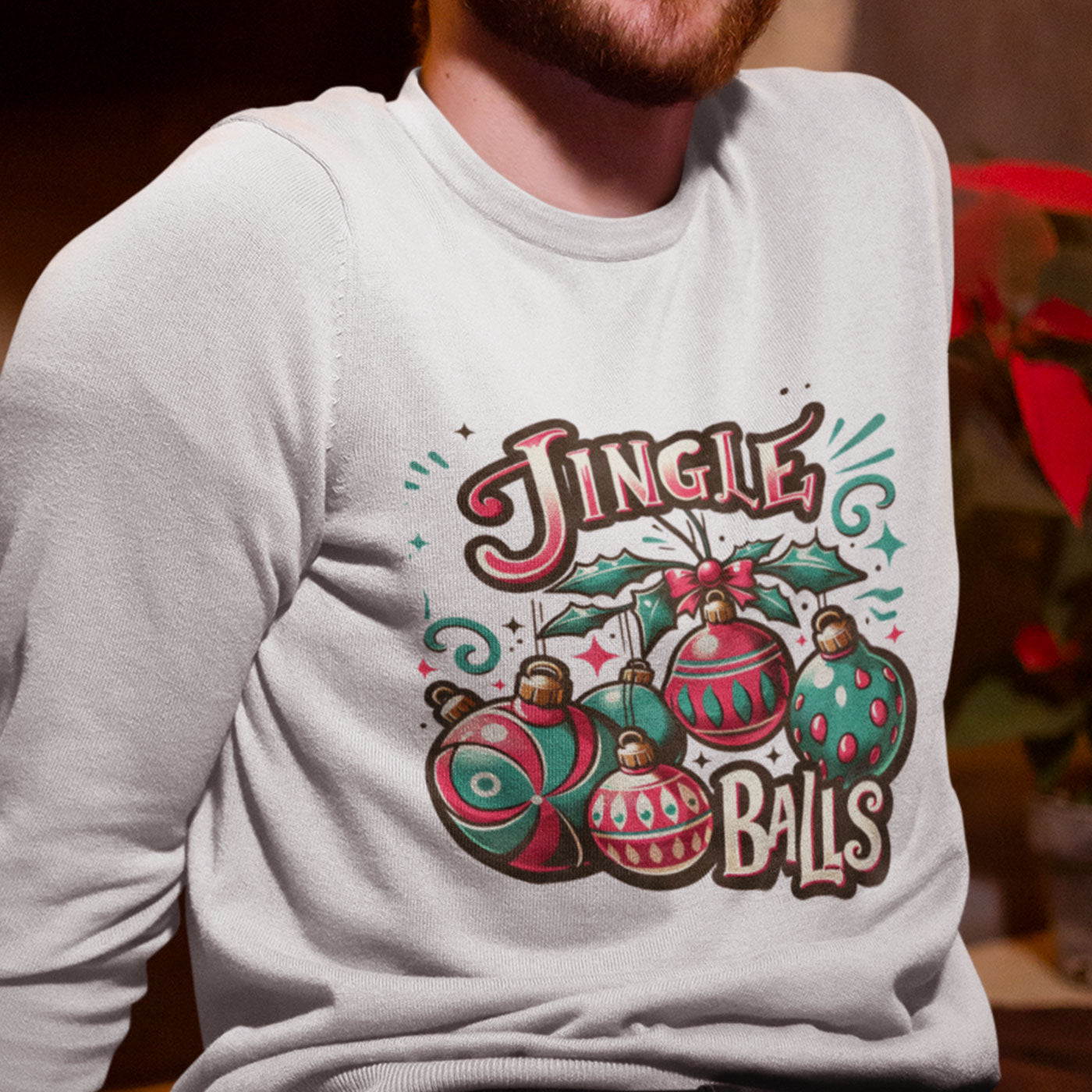 Jingle Balls | Fun and Festive Christmas | Unisex Crewneck Sweatshirts