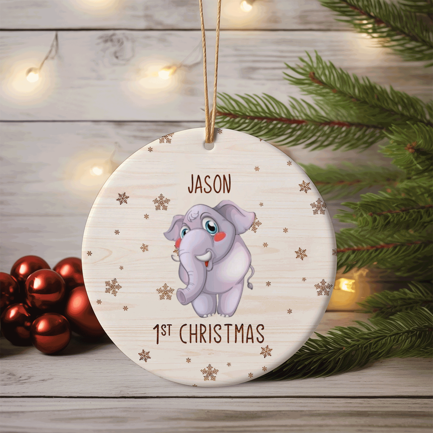 1st Christmas | Cozy Animal with Different Styles | Ceramic Ornament