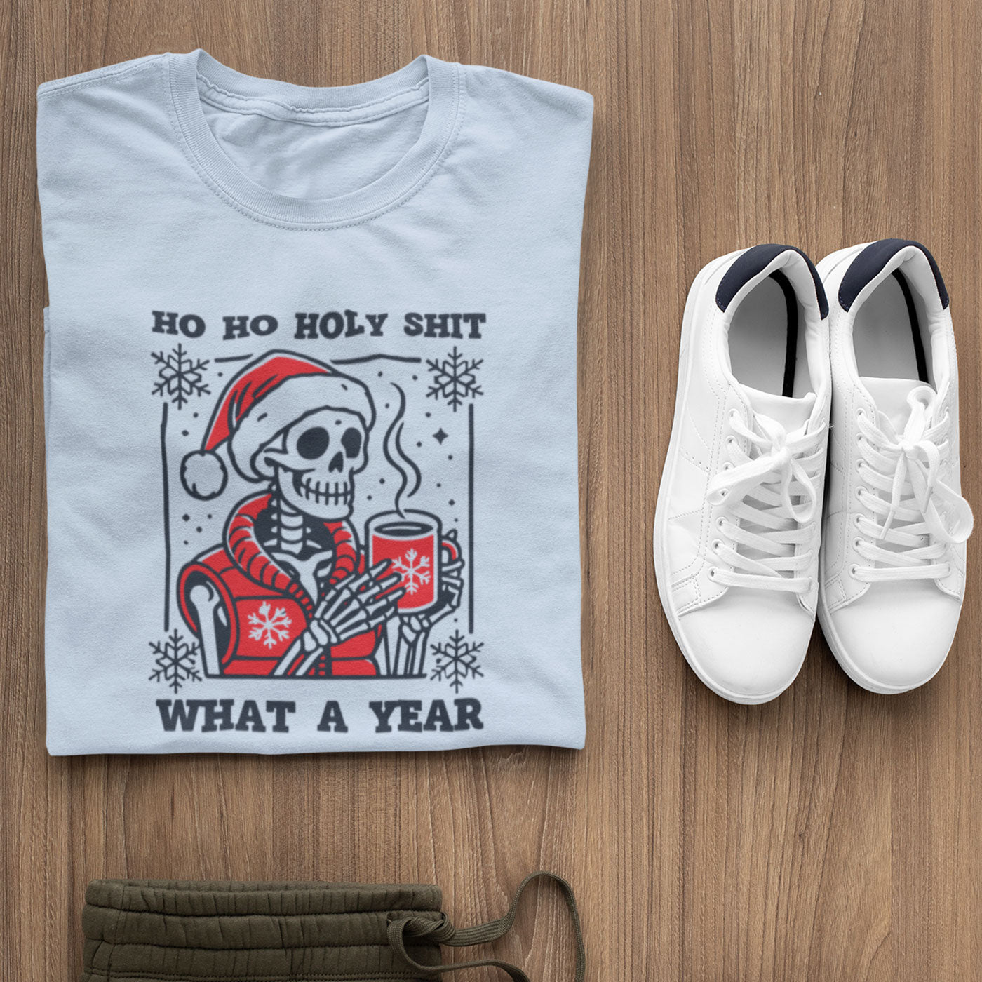 Ho Ho Holy Shit What a Year | Humorous Skeleton Christmas | Unisex Long Sleeve