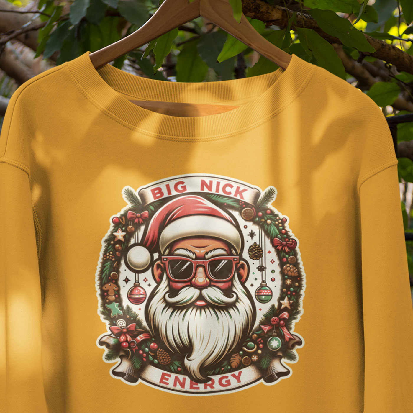 Big Nick Energy | Cool Santa Claus Christmas | Unisex Crewneck Sweatshirts