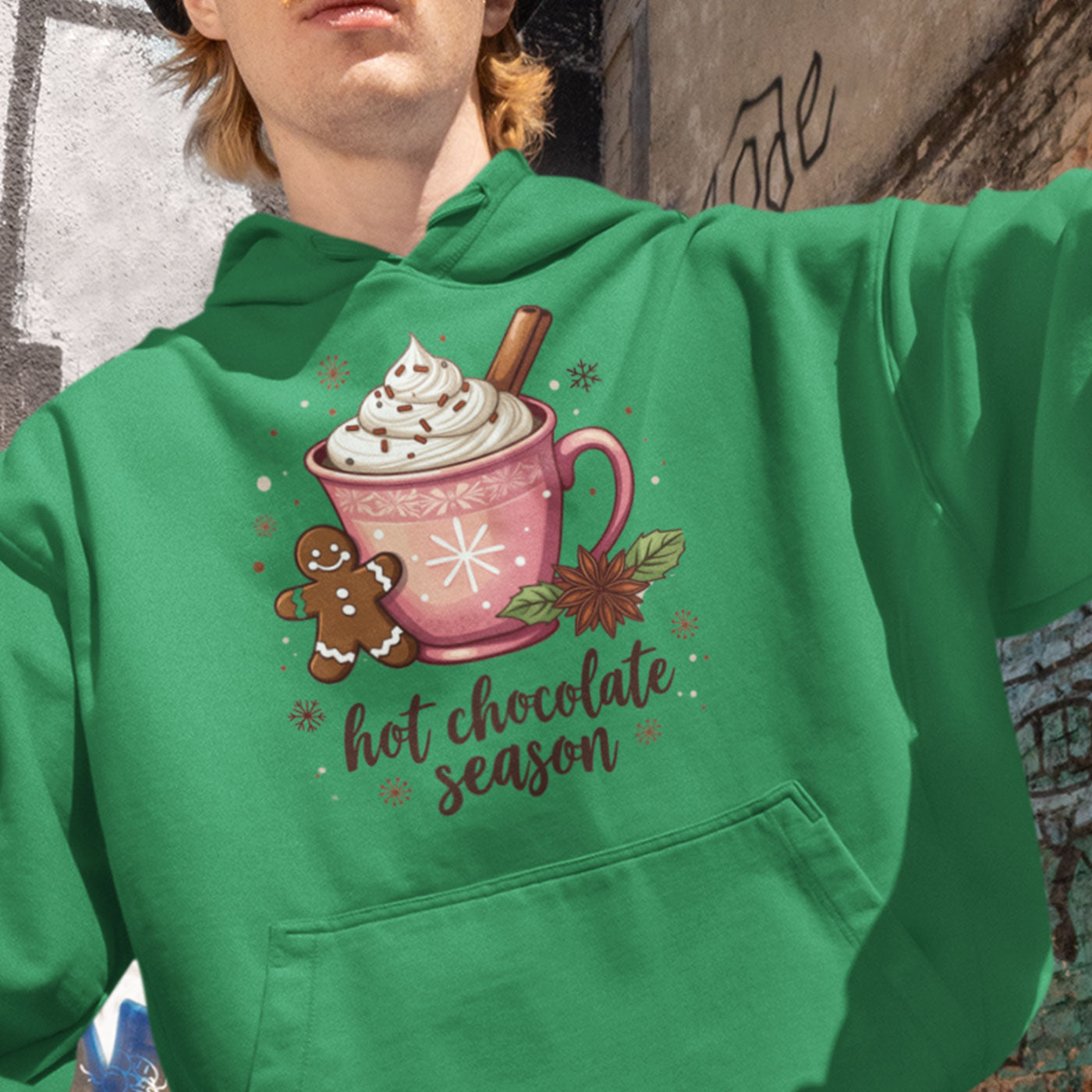 Hot Chocolate Season | Cozy Holiday Drink | Christmas | Unisex Hoodie