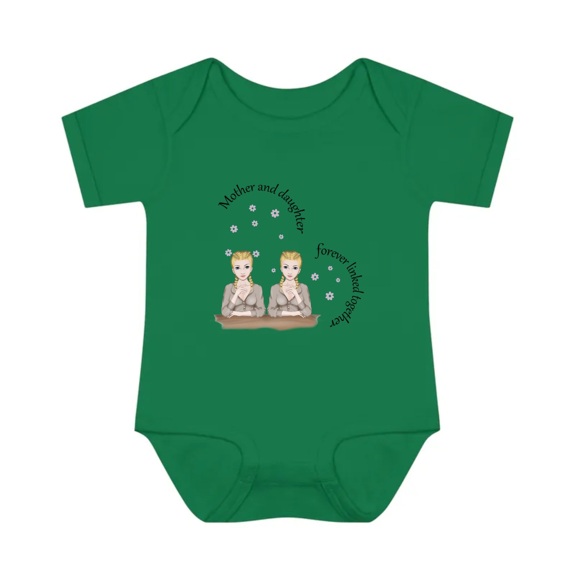 Mother and Daughter forever linked together | Infant Baby Rib Bodysuit