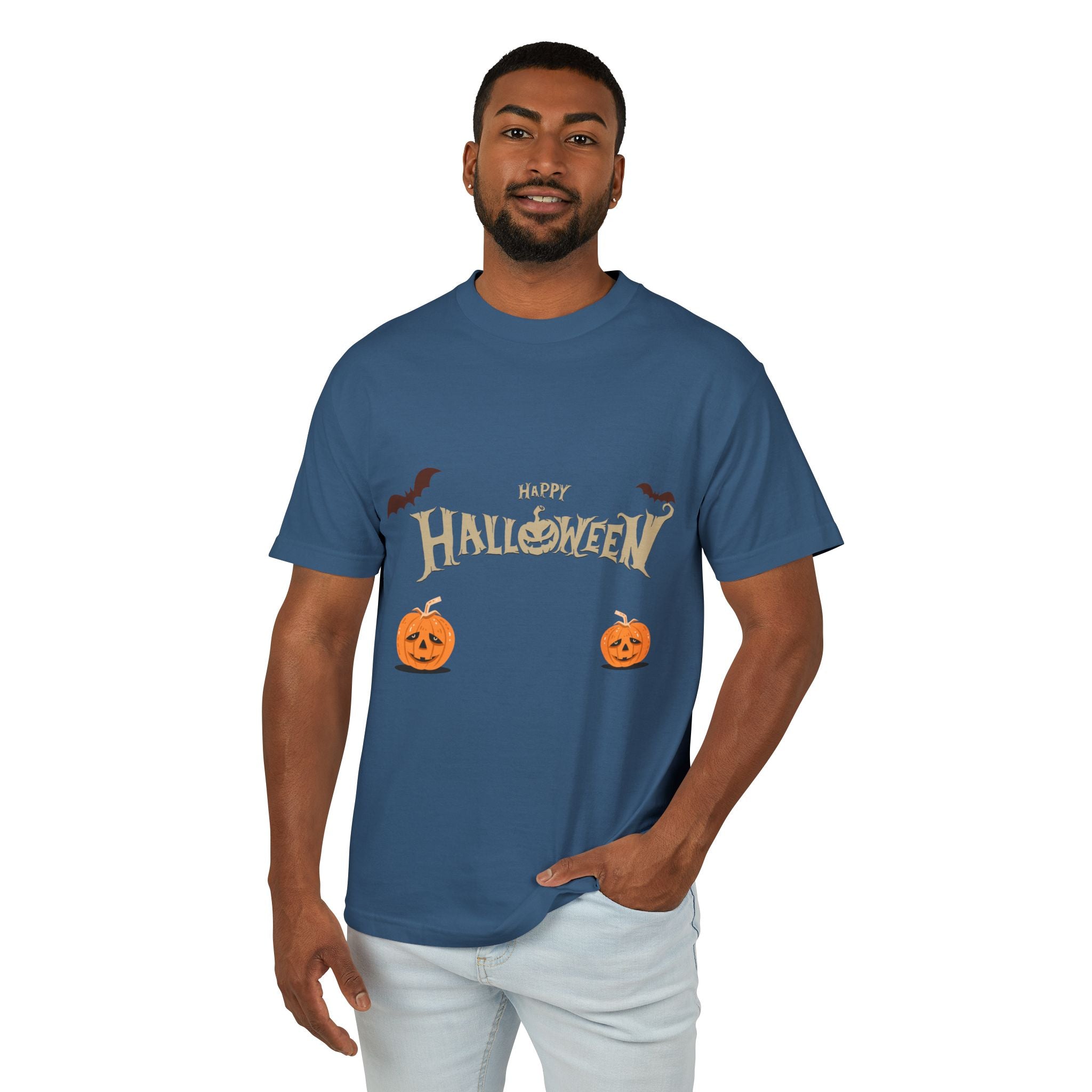 Halloween with Pumpkins | Unisex Garment-Dyed Heavyweight Cotton Tee