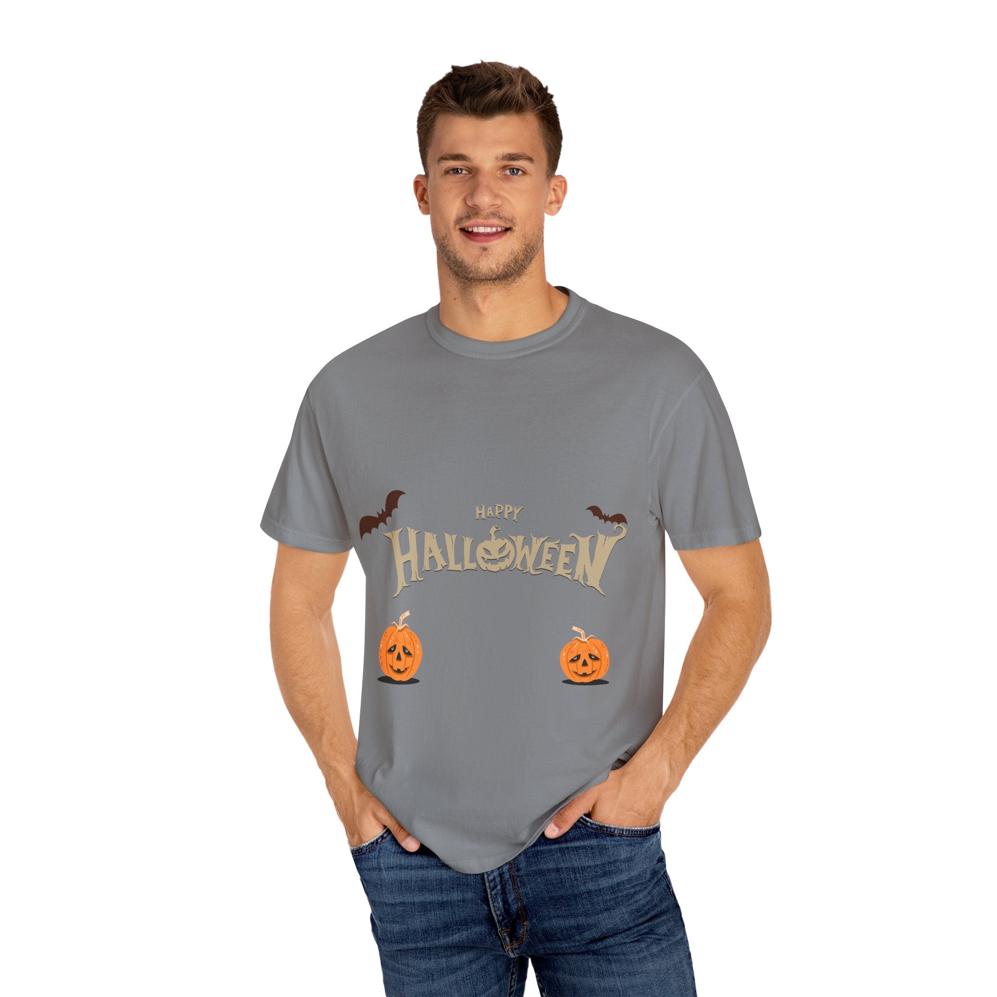 Halloween with Pumpkins | Unisex Garment-Dyed T-shirt