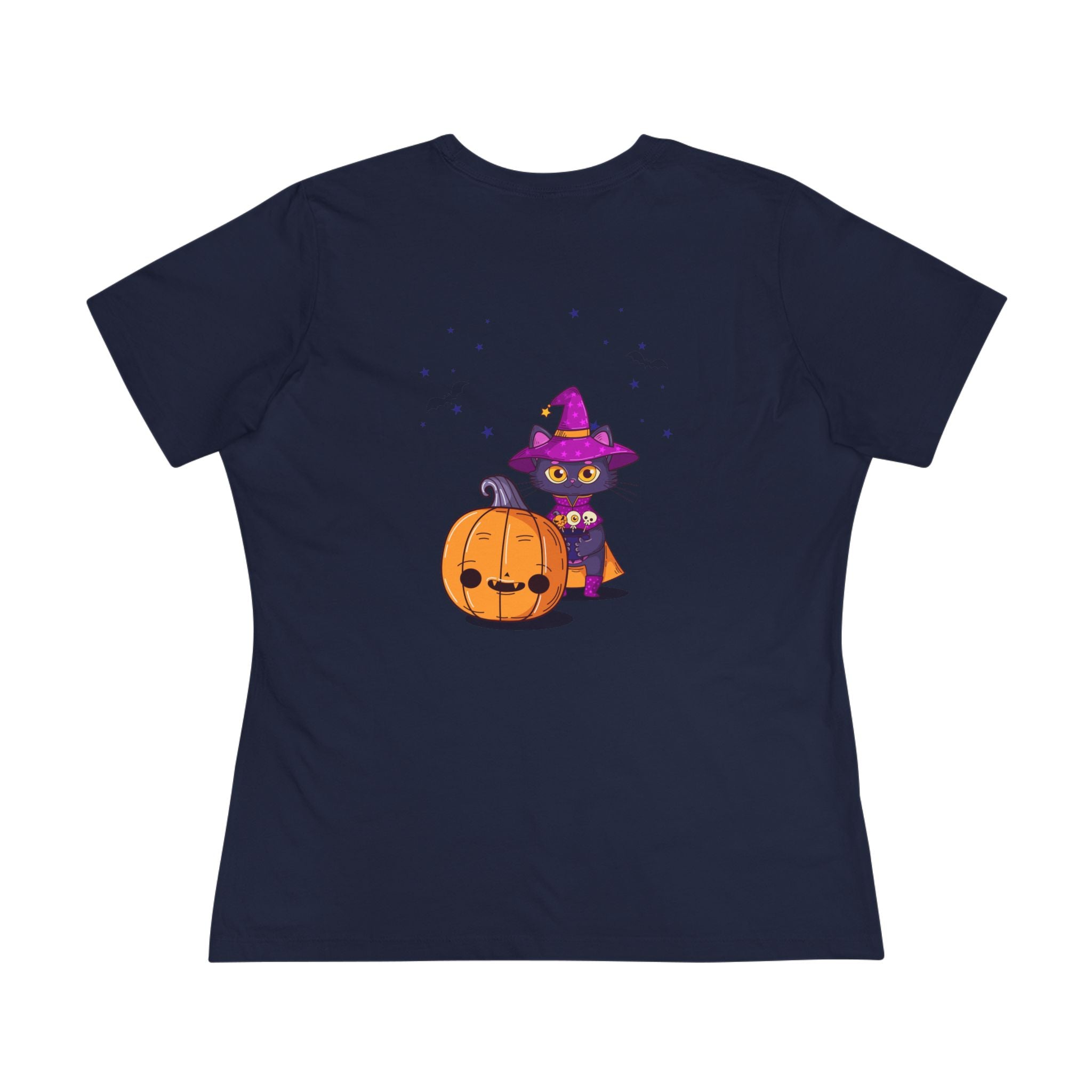 Halloween with Witch's Cats | Women's Cotton Tee