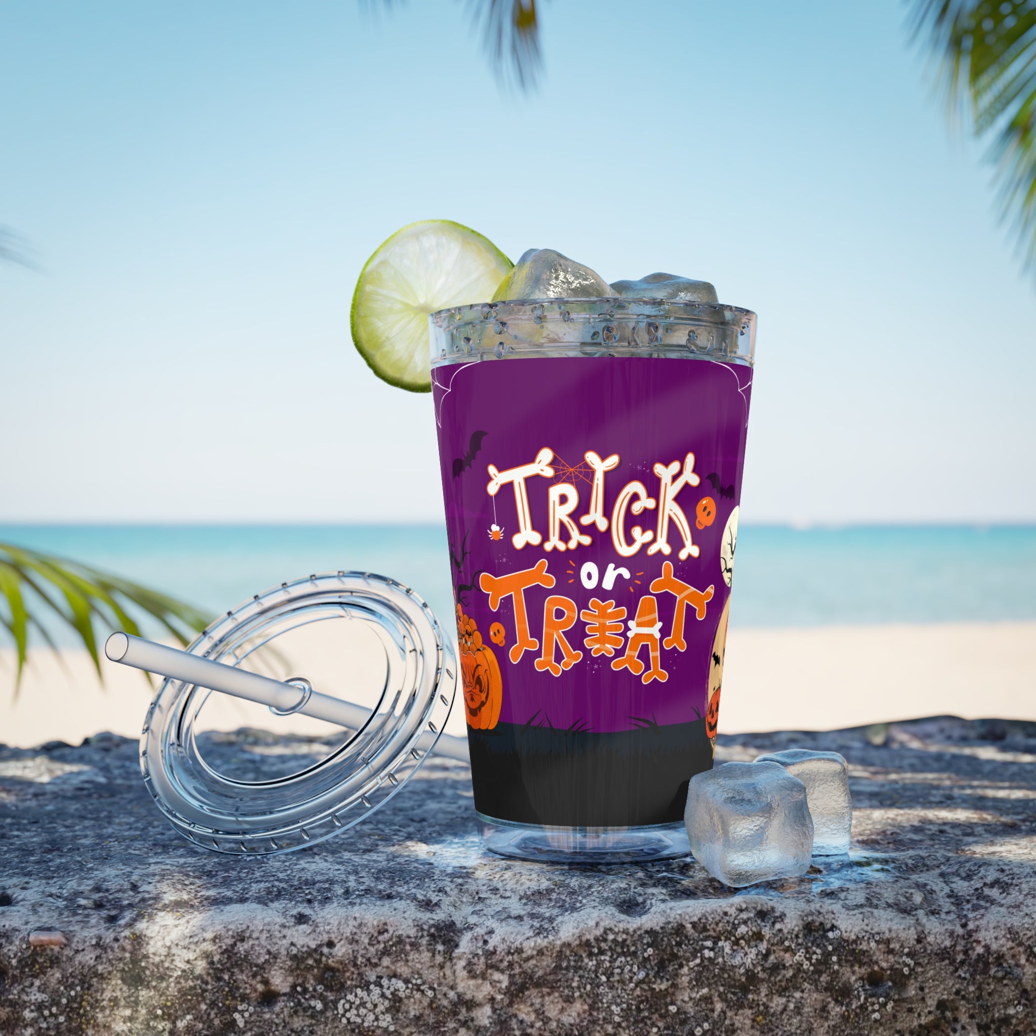 Halloween Trick or Treat | Sunsplash Tumbler with Straw