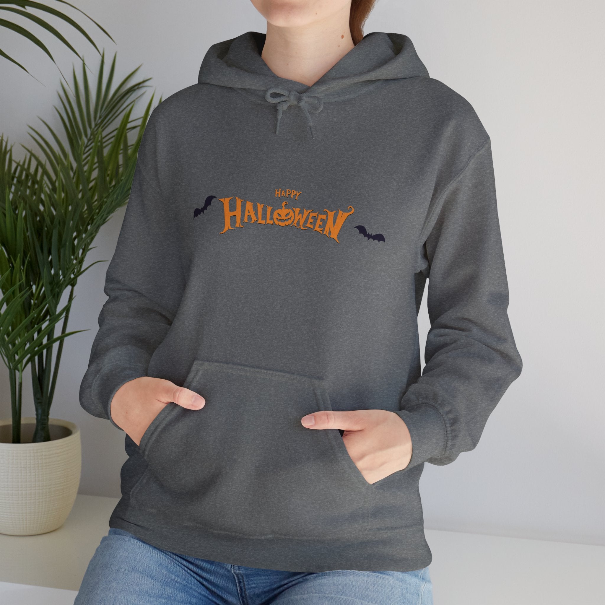 Halloween with Bats | Unisex Heavy Blend Hooded Sweatshirt